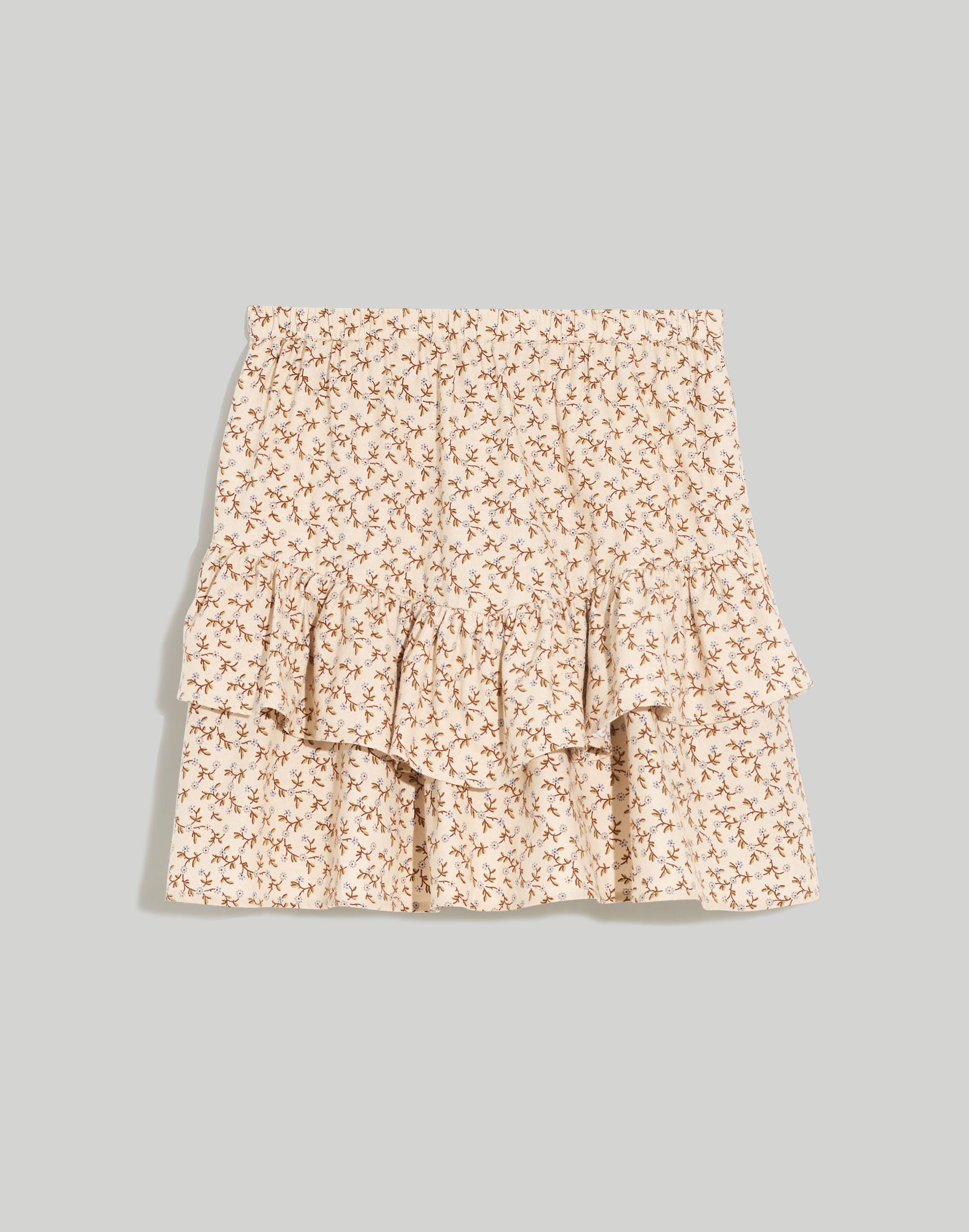 Flannel Pull-On Mini Skirt