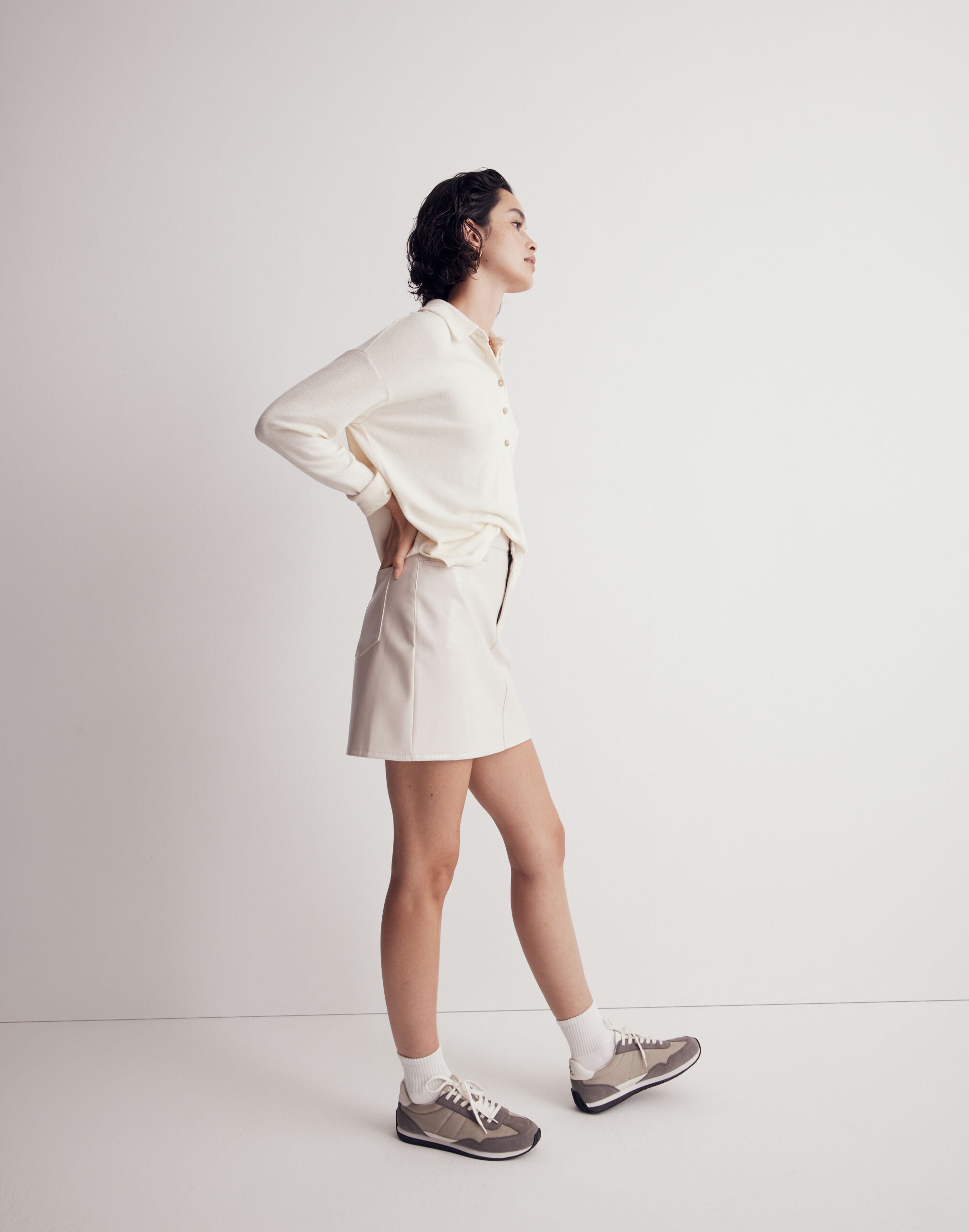 Faux Leather Mini Skirt