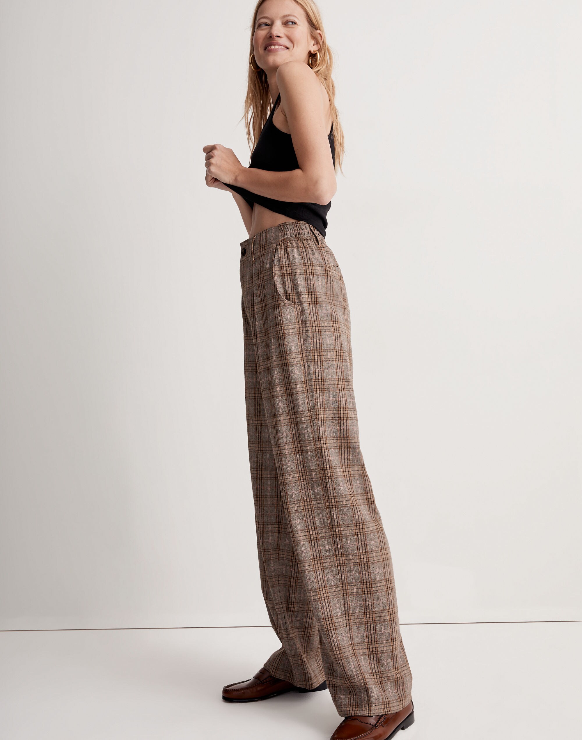 The Neale Straight-Leg Pant in Ghent Plaid