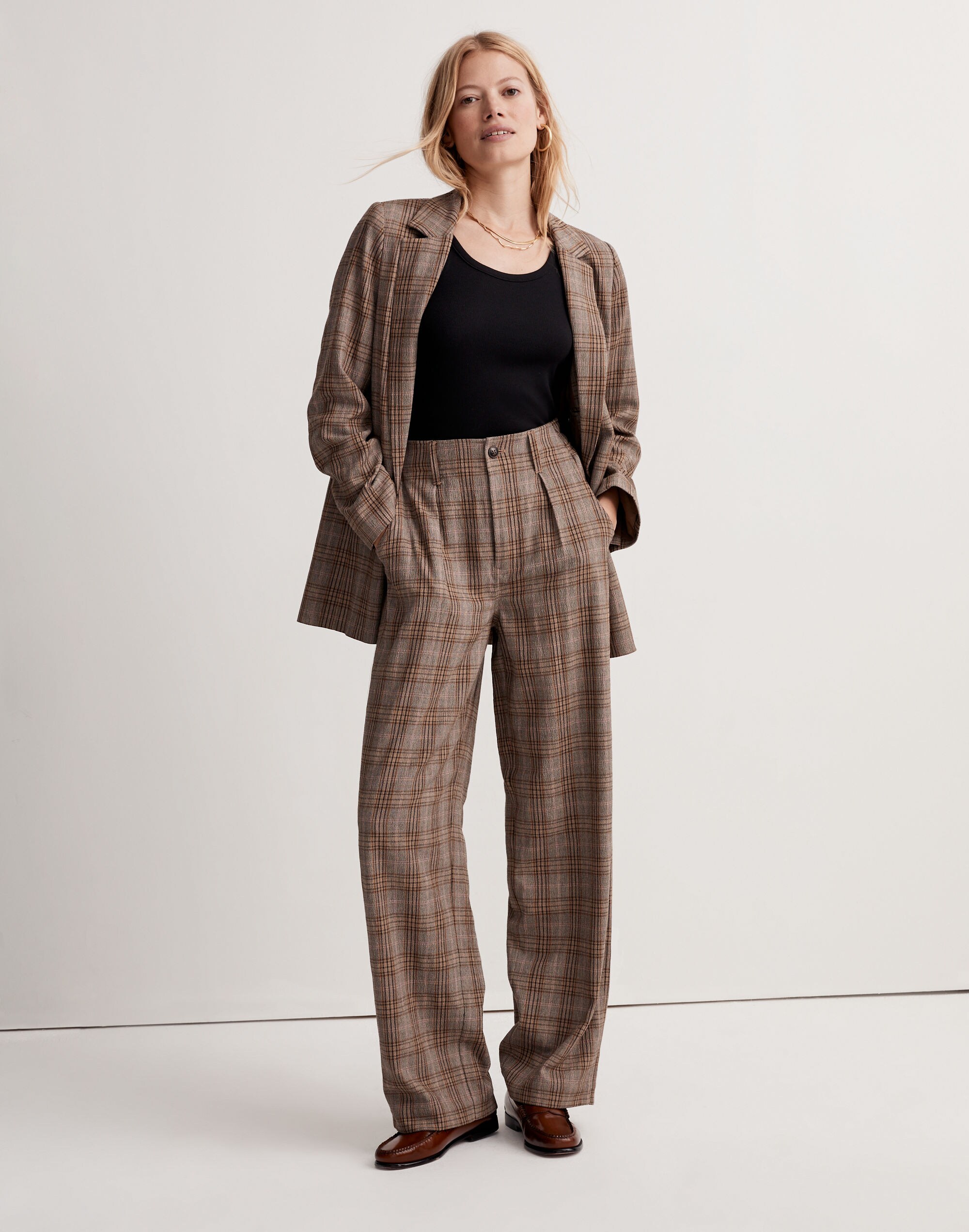 The Neale Straight-Leg Pant in Ghent Plaid