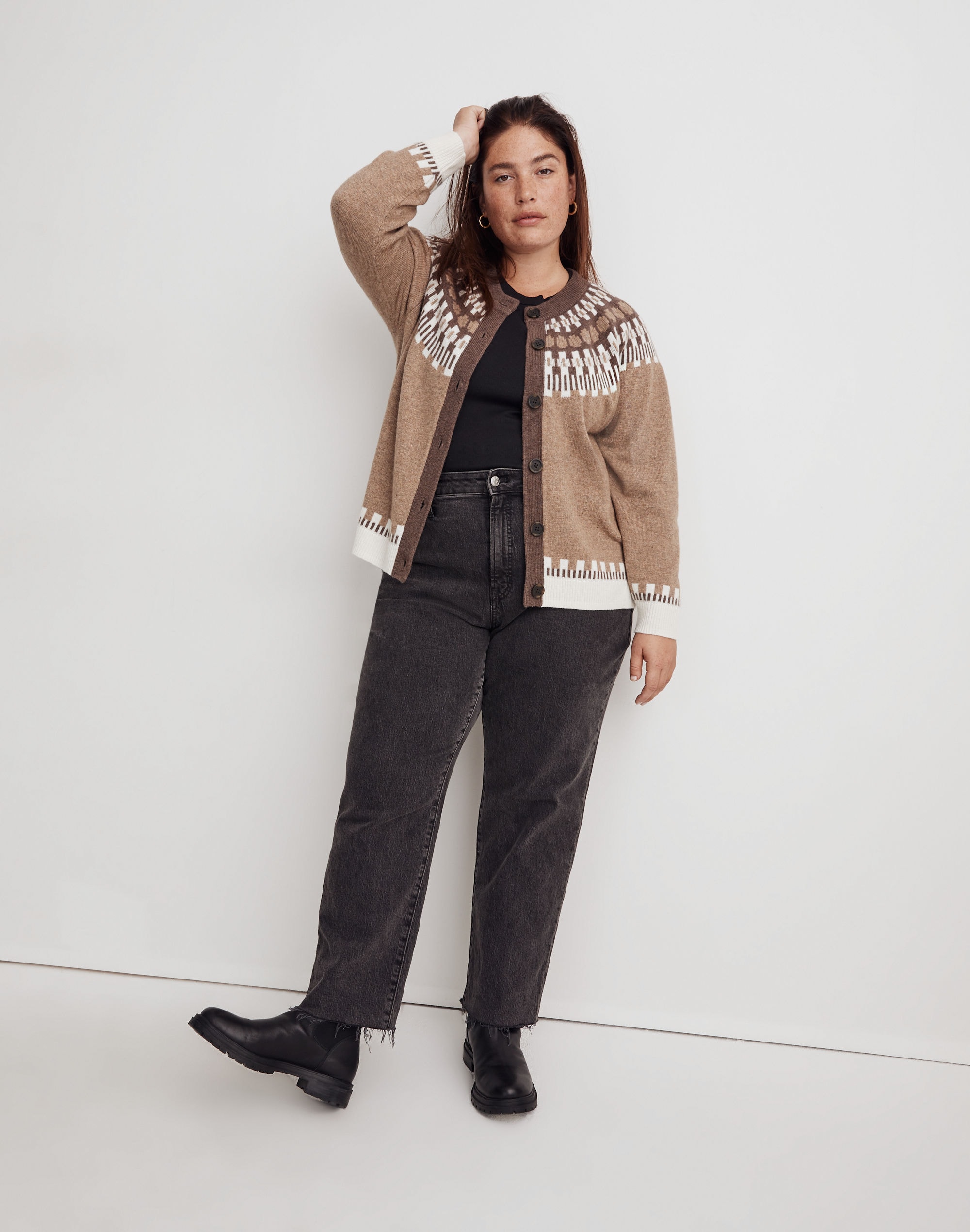 Plus Fair Isle Frankfort Cardigan Sweater