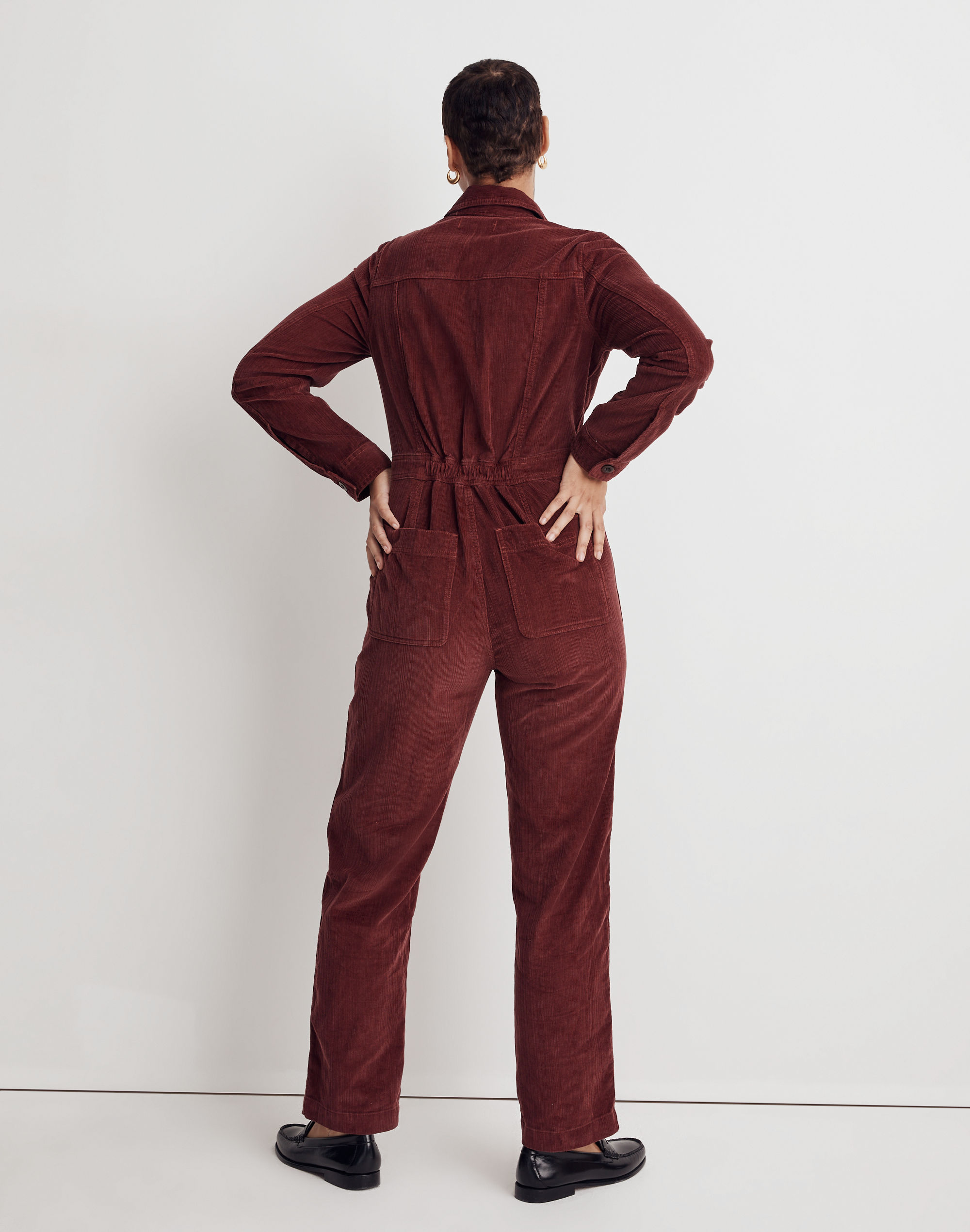 Corduroy Belted Jumpsuit