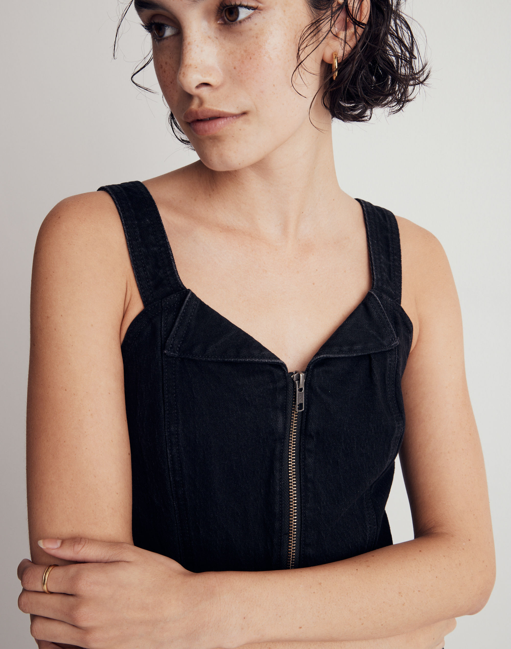 Denim Zip-Front Jumpsuit | Madewell