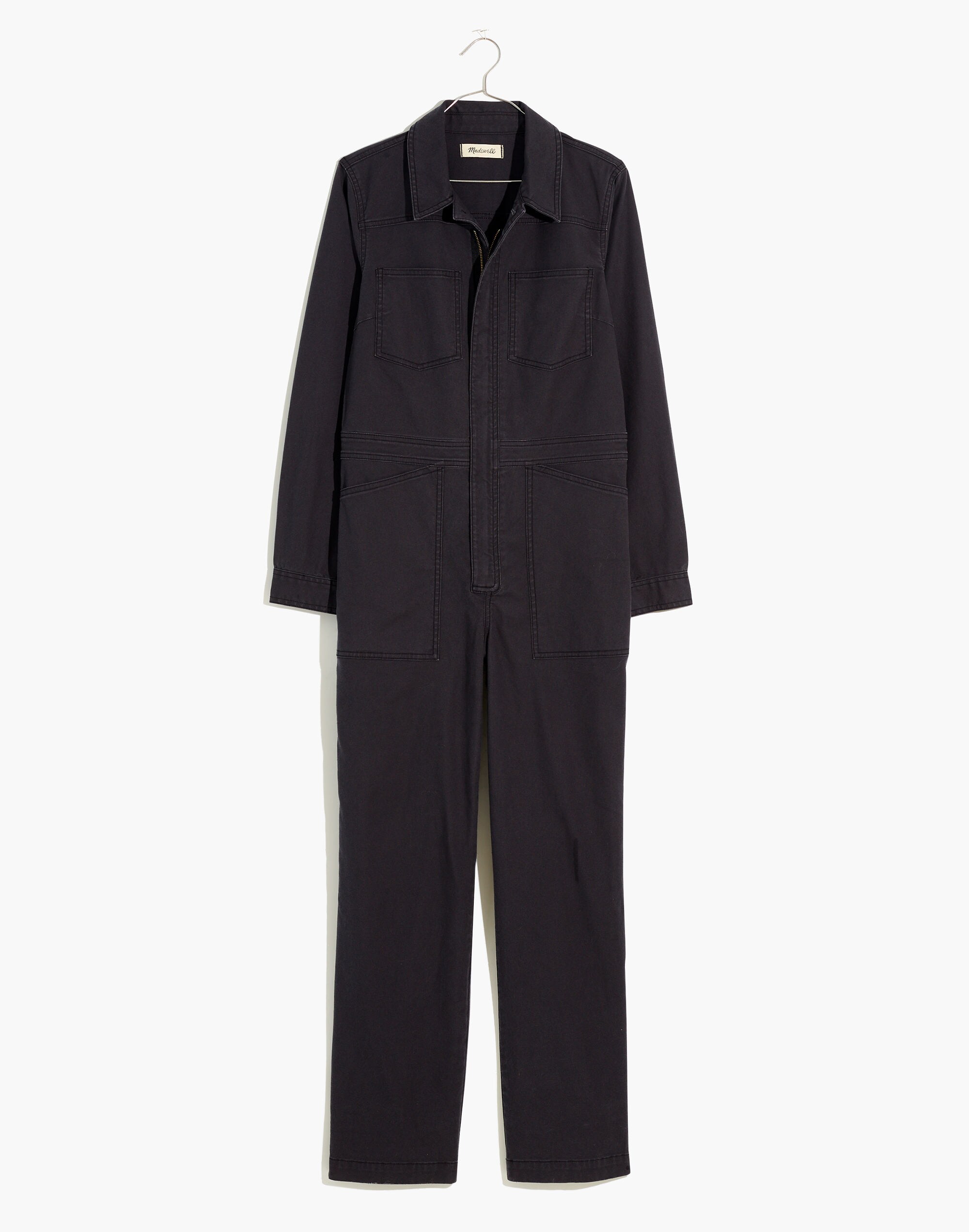 Plus Brushed Canvas Belted Jumpsuit