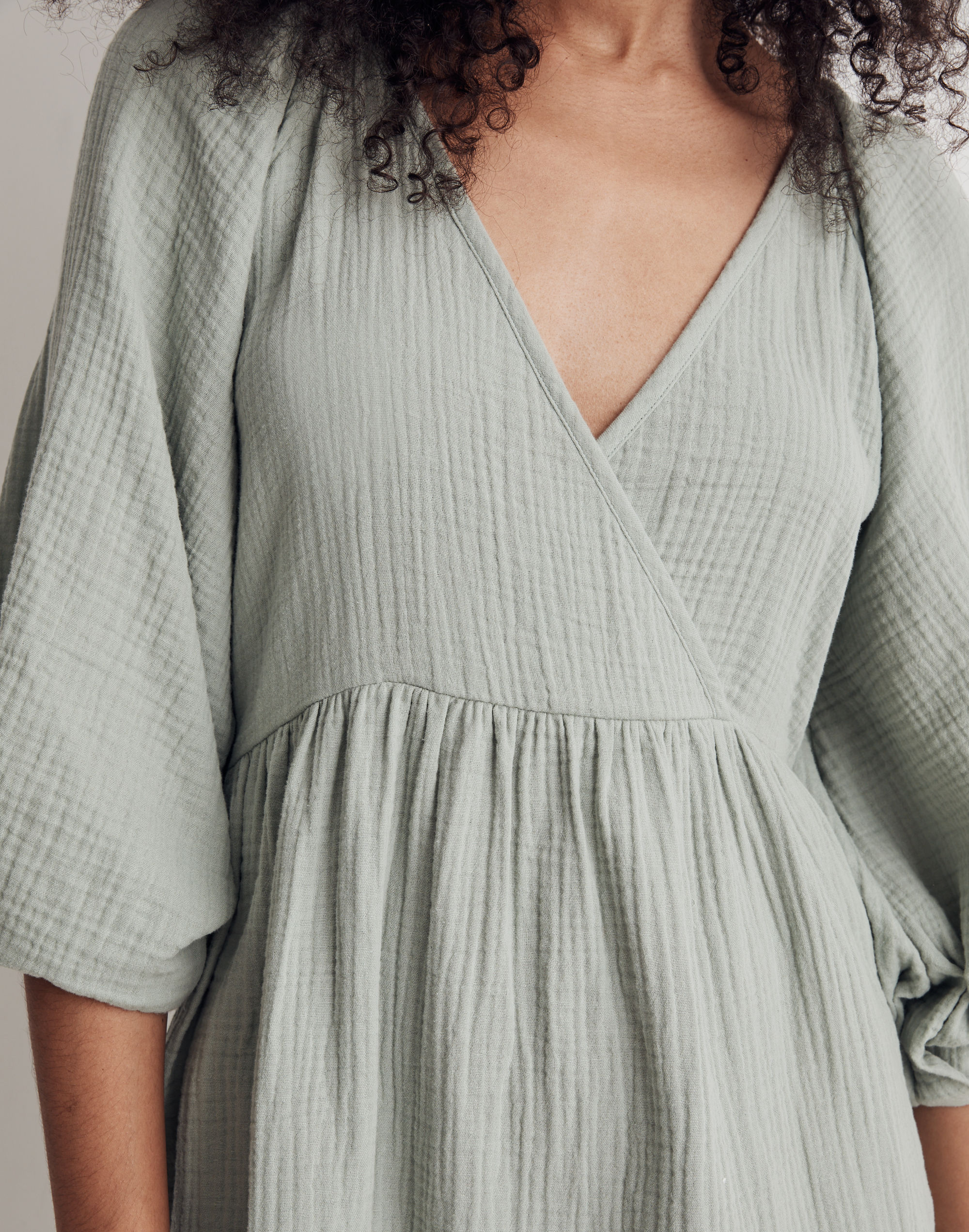 Petite Marianna Puff-Sleeve Mini Dress