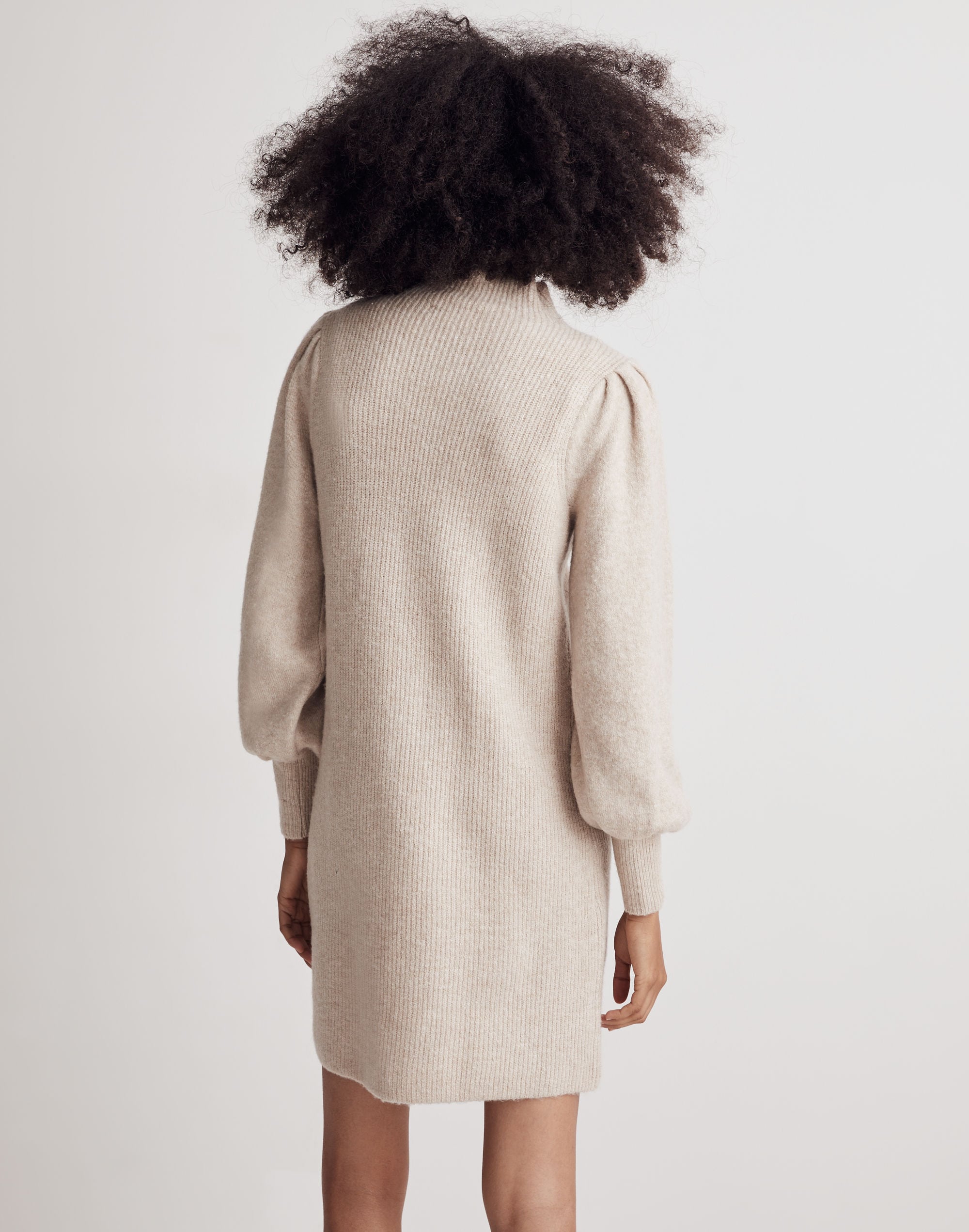 Wool-Blend Turtleneck Midi Dress