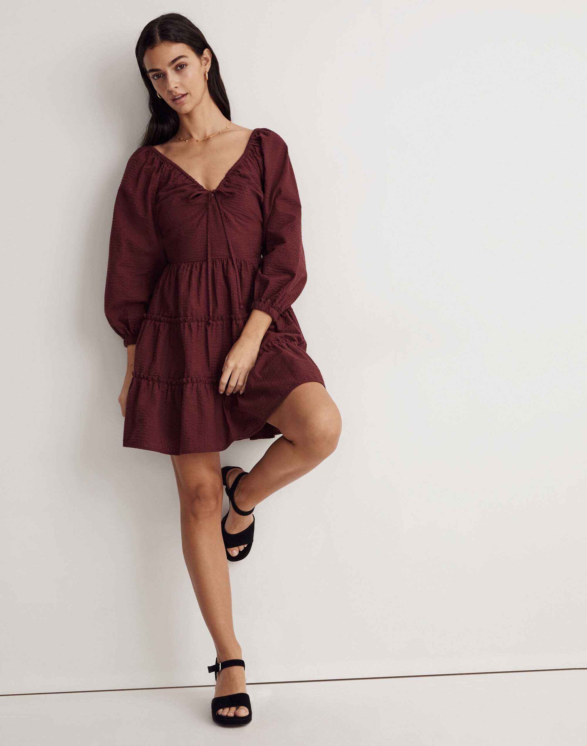 amalia tiered mini dress