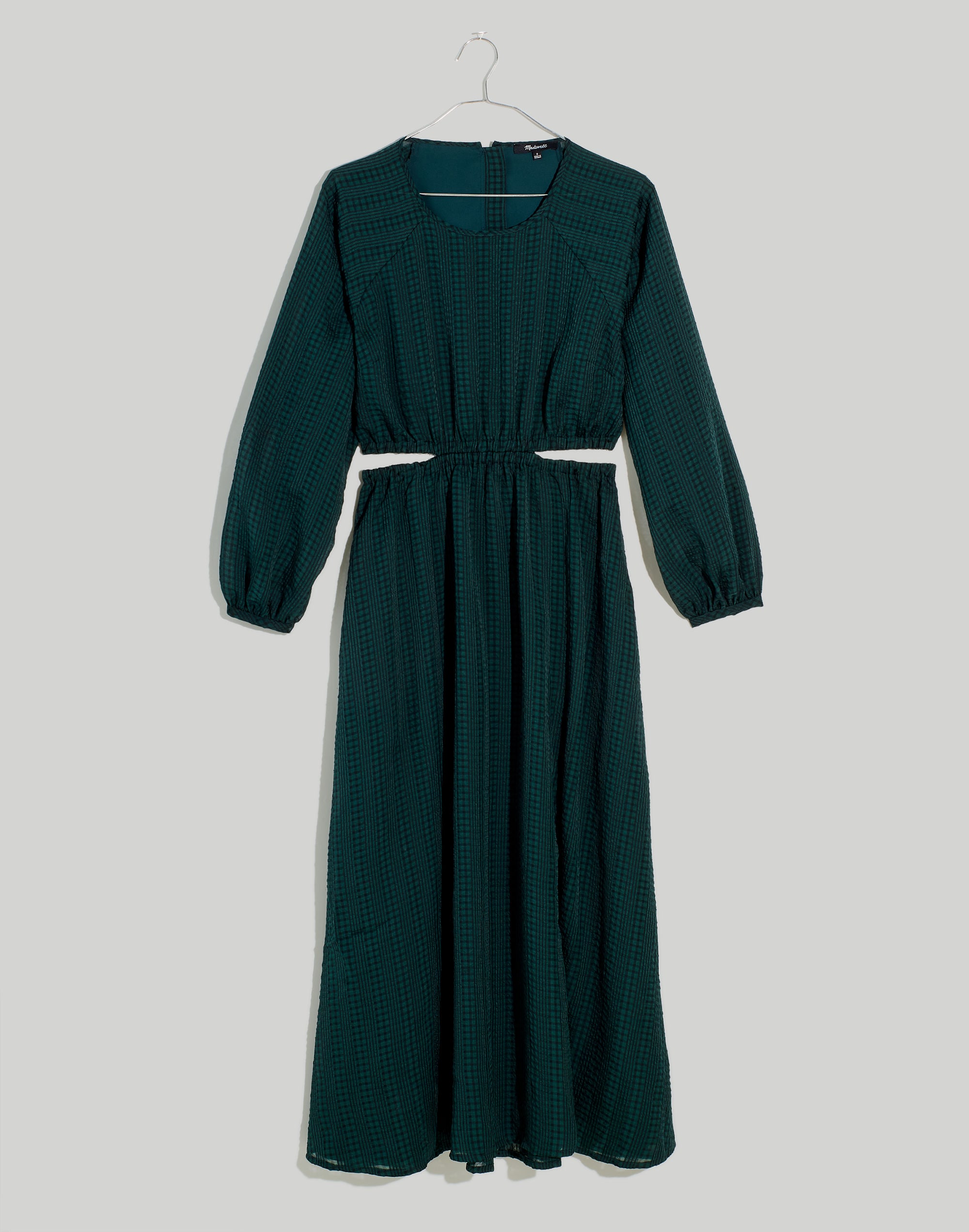 Long-Sleeve Cutout Midi Dress