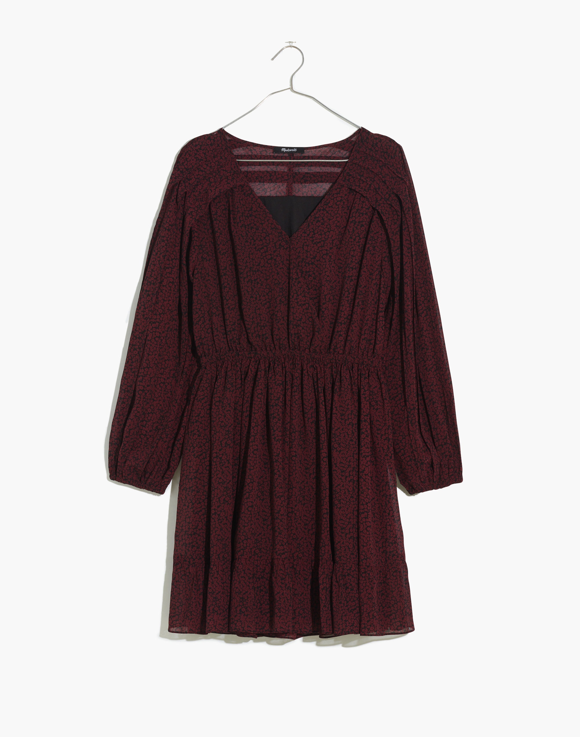(Re)sourced Georgette Faux-Wrap Mini Dress
