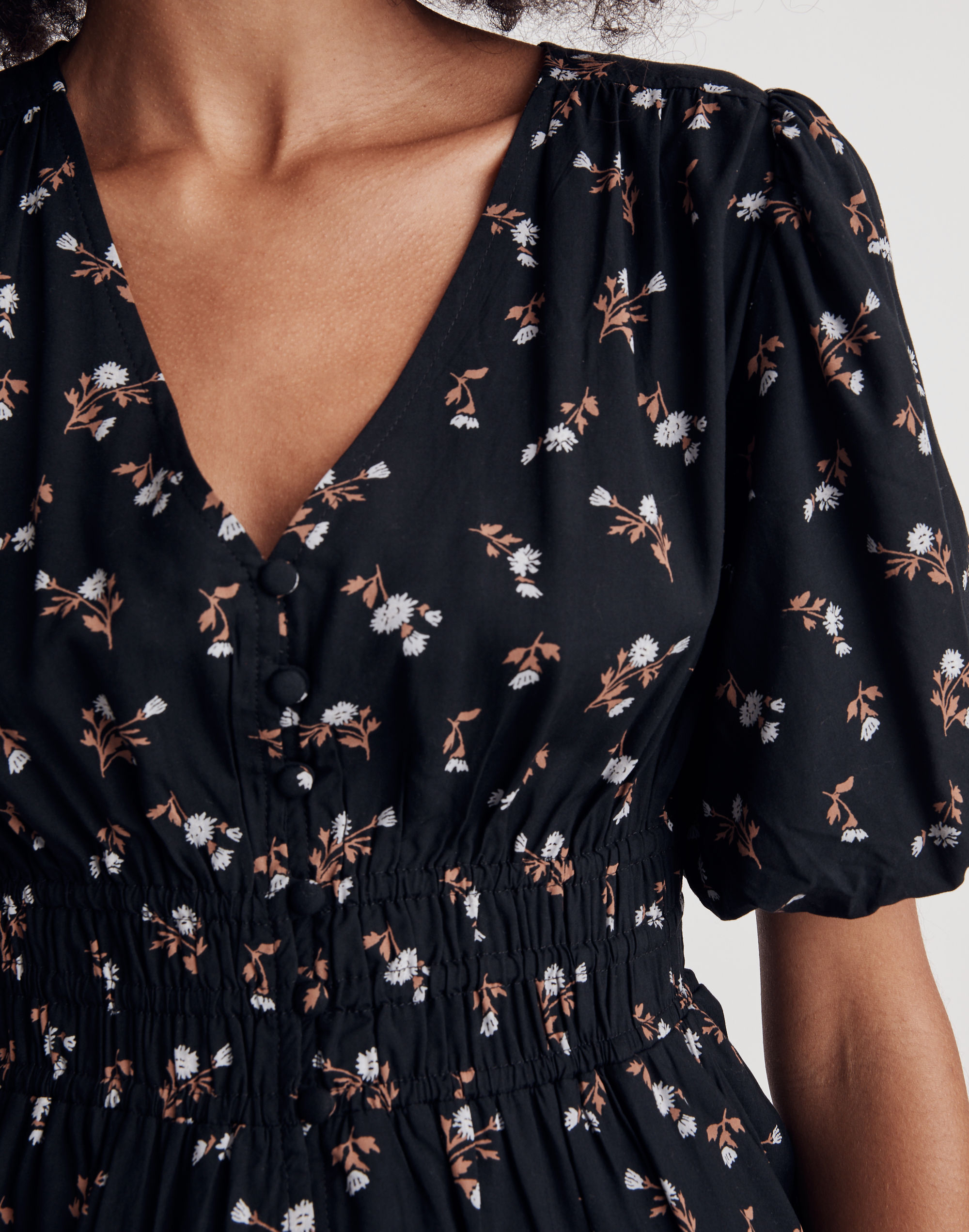Challis Sophia Mini Dress is Woodland Floral