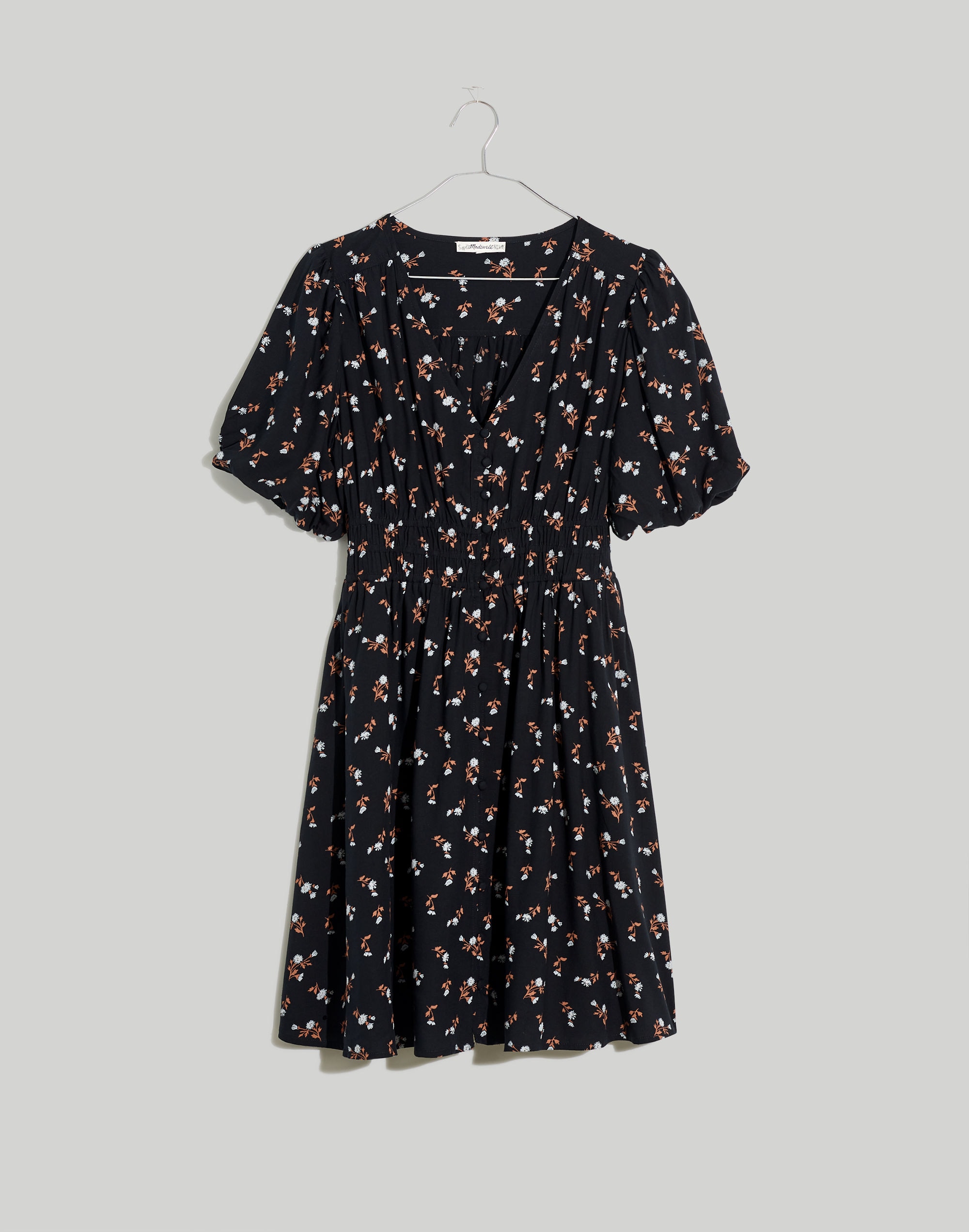 Plus Challis Sophia Mini Dress is Woodland Floral