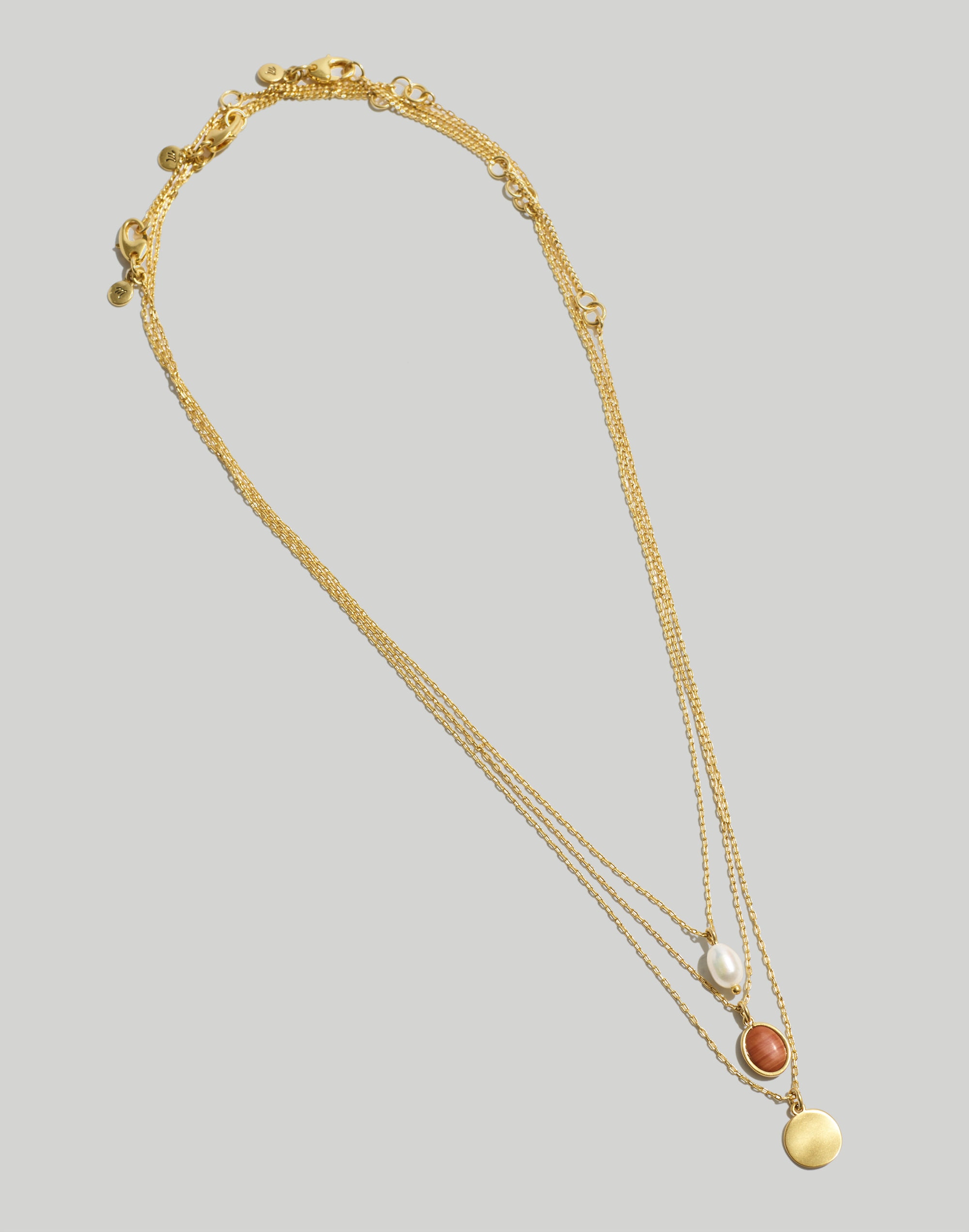 Stone Collection Malachite and Freshwater Pearl Necklace Set