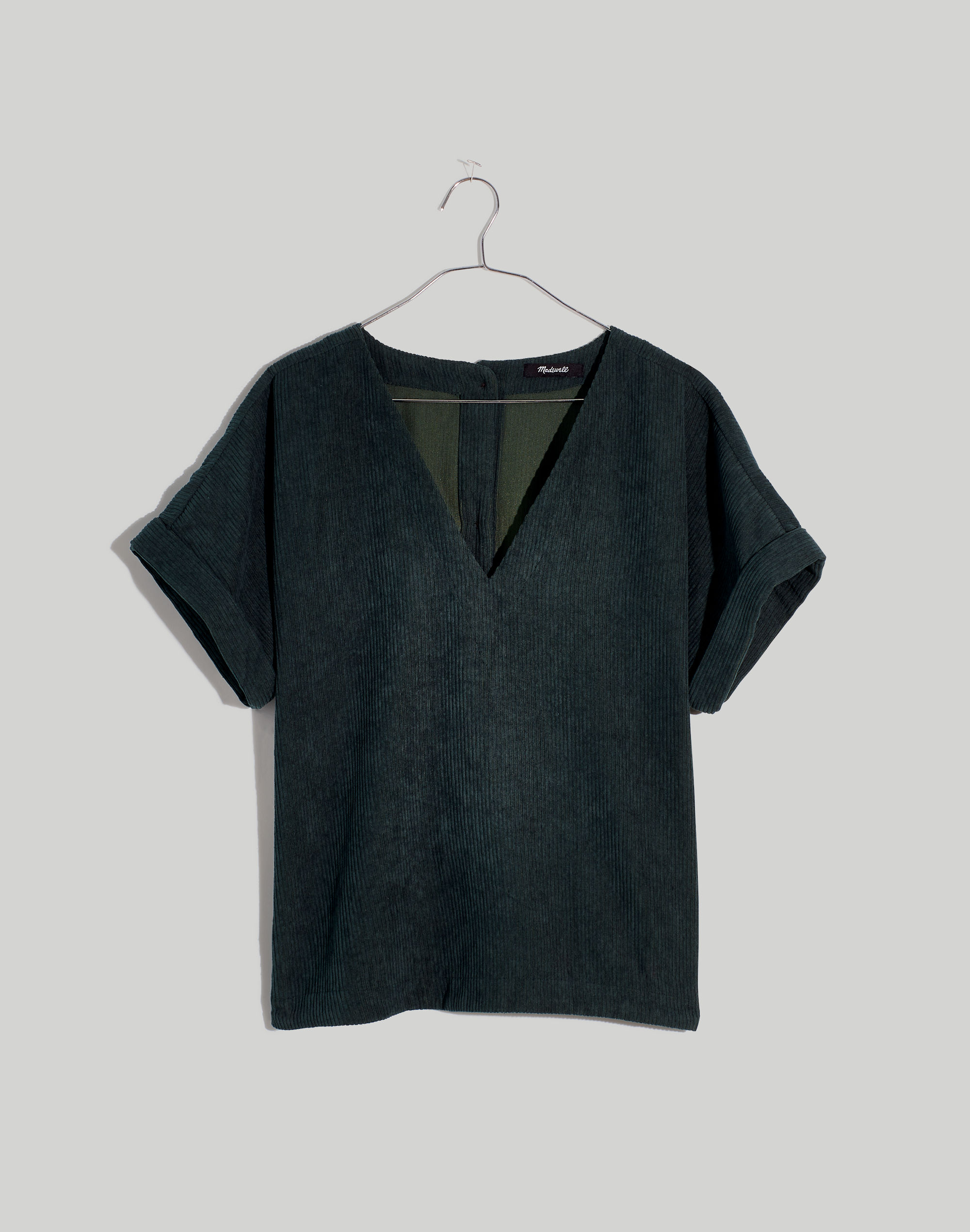 Plus Corduroy Renata V-Neck Top