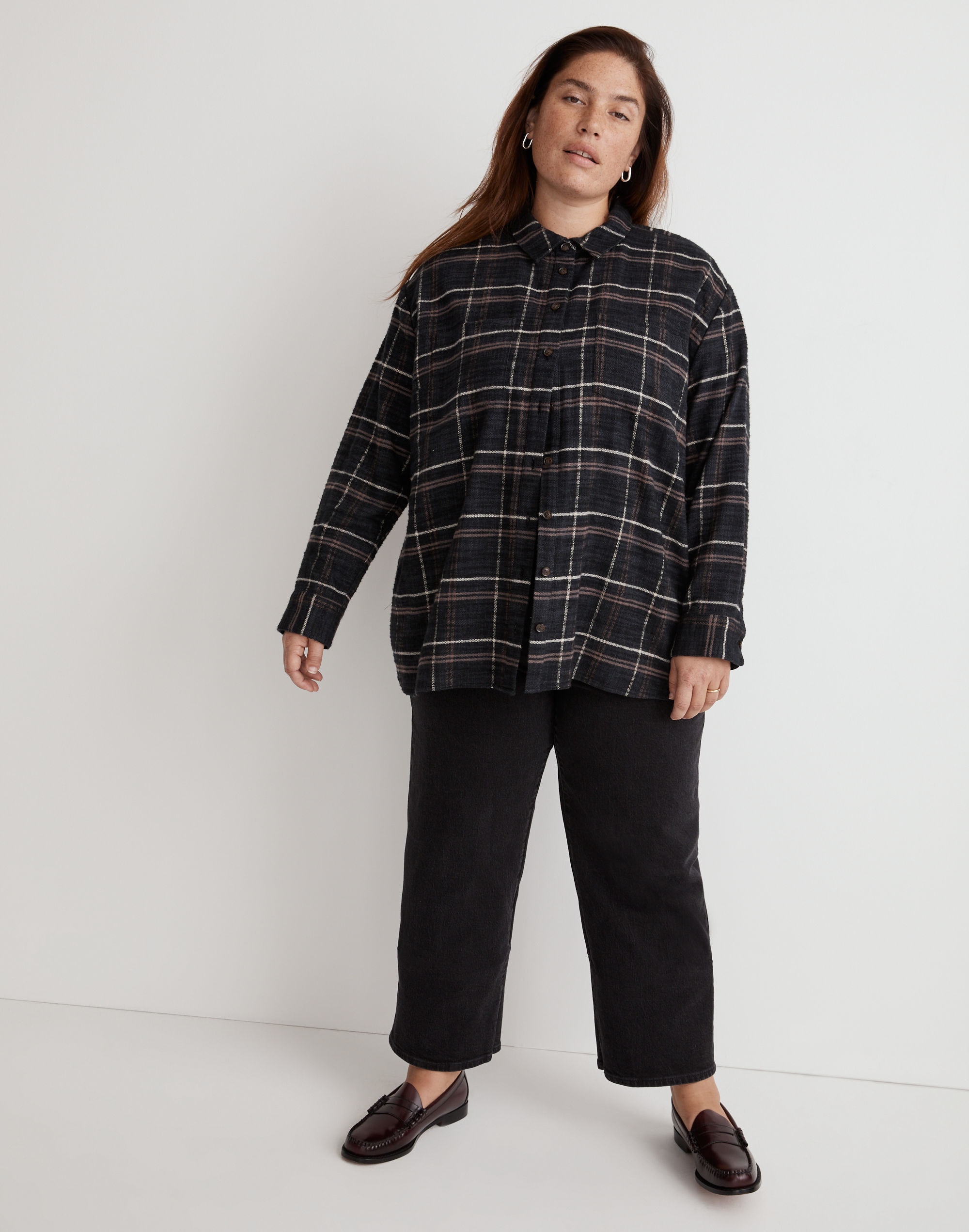 Plus Slub Flannel Sunday Shirt