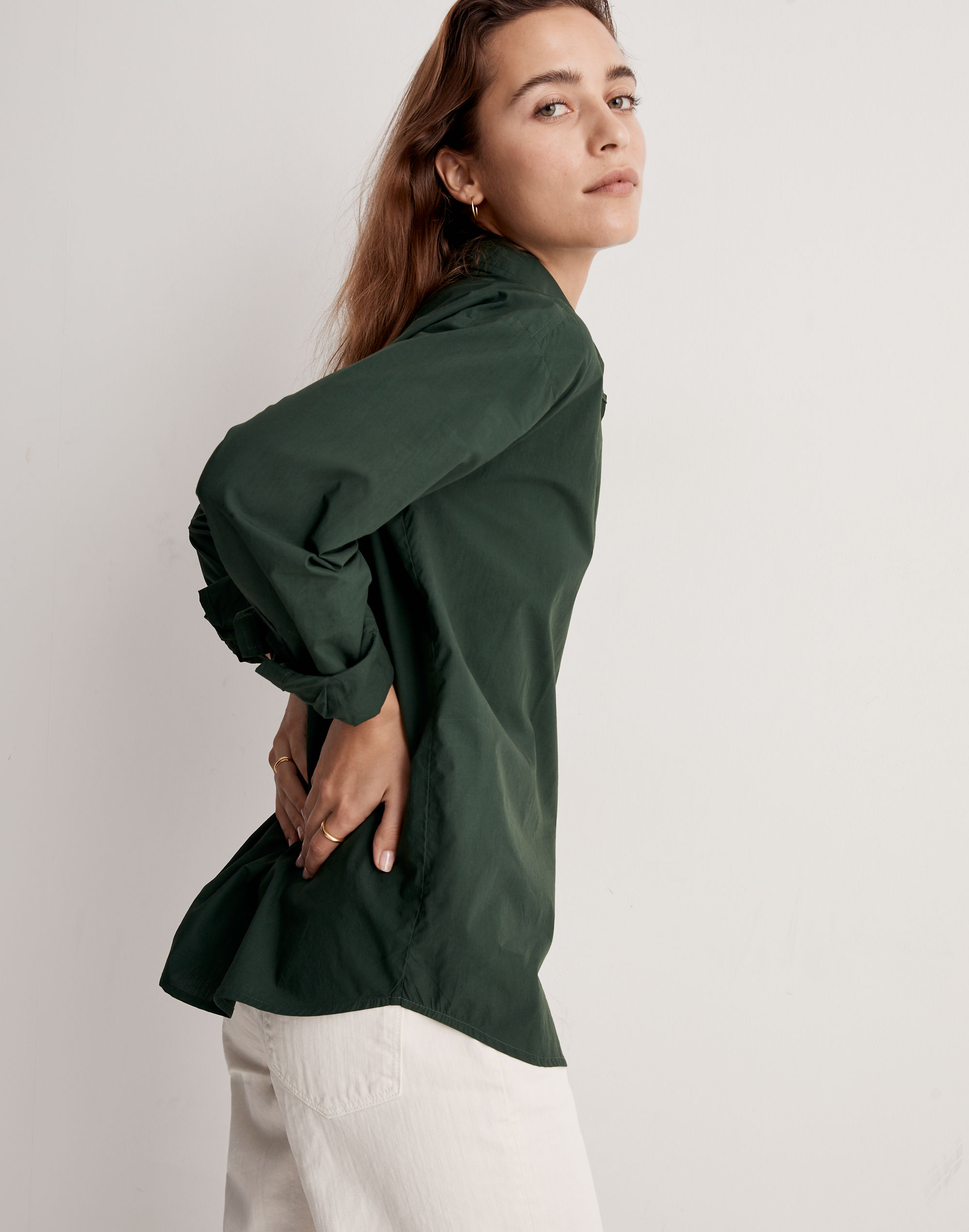 Madewell x Donni Poplin Button-Down Shirt