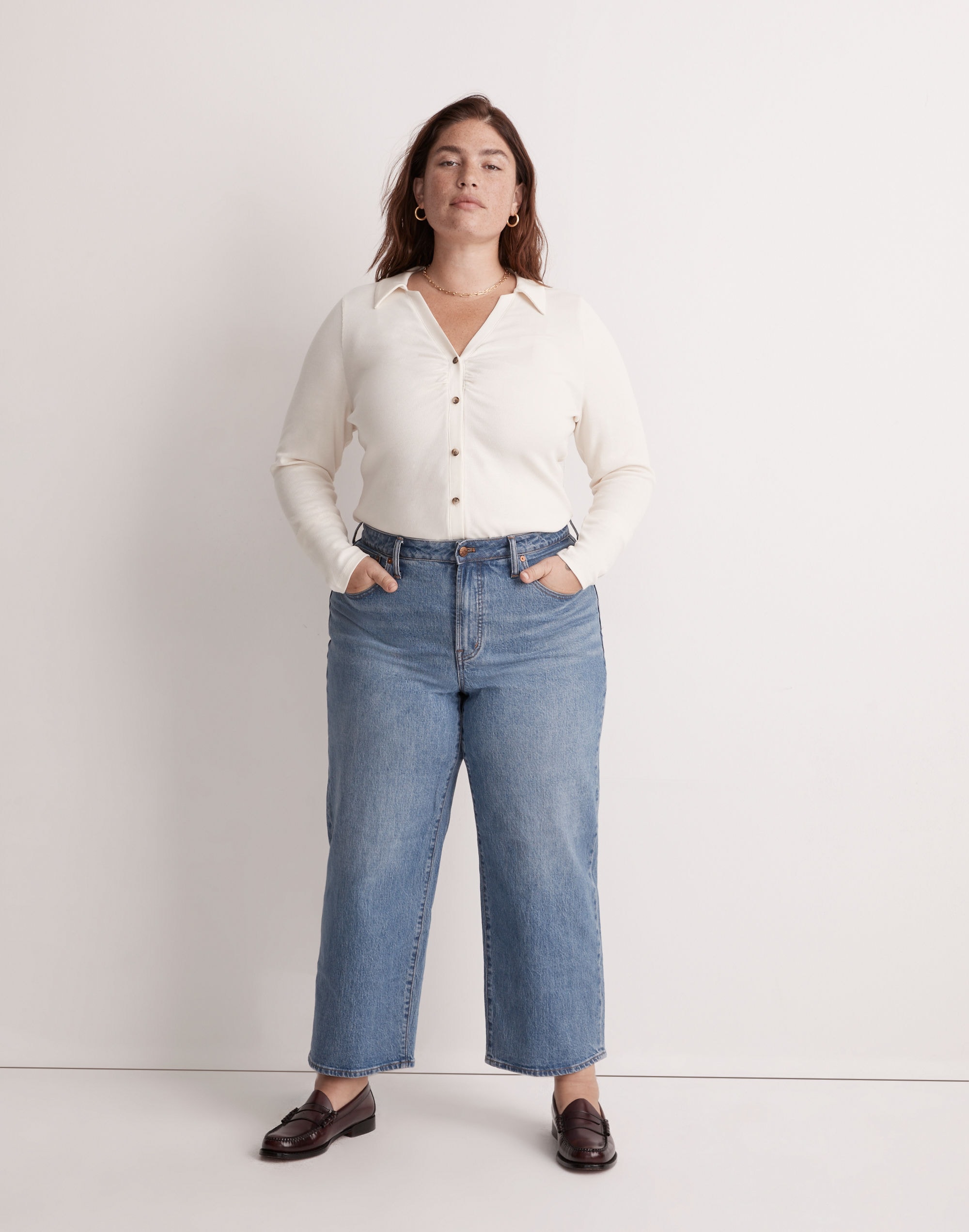 The Plus Perfect Vintage Wide-Leg Jean in Knoxville Wash