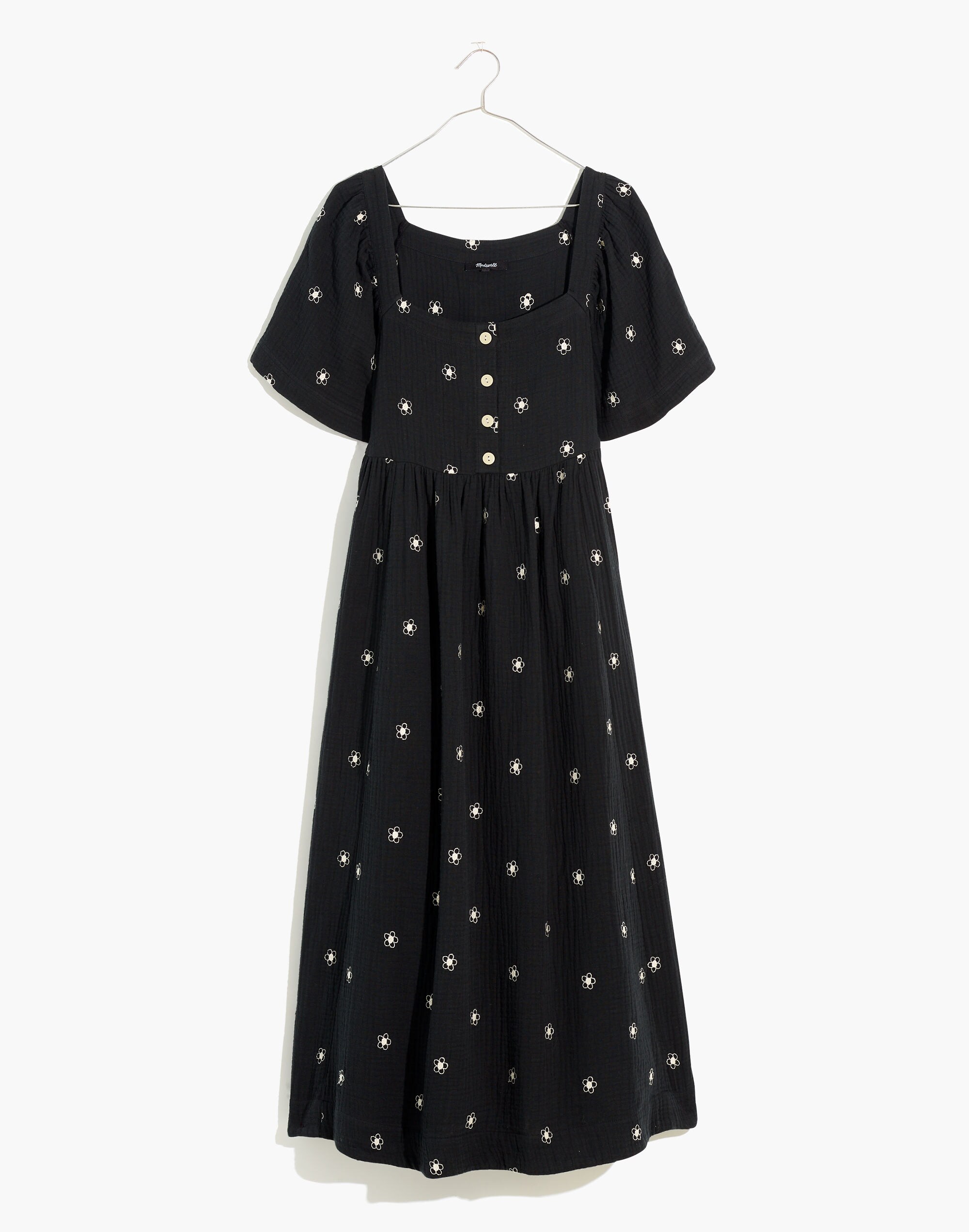 Plus Daisy Embroidered Lightspun Midi Dress
