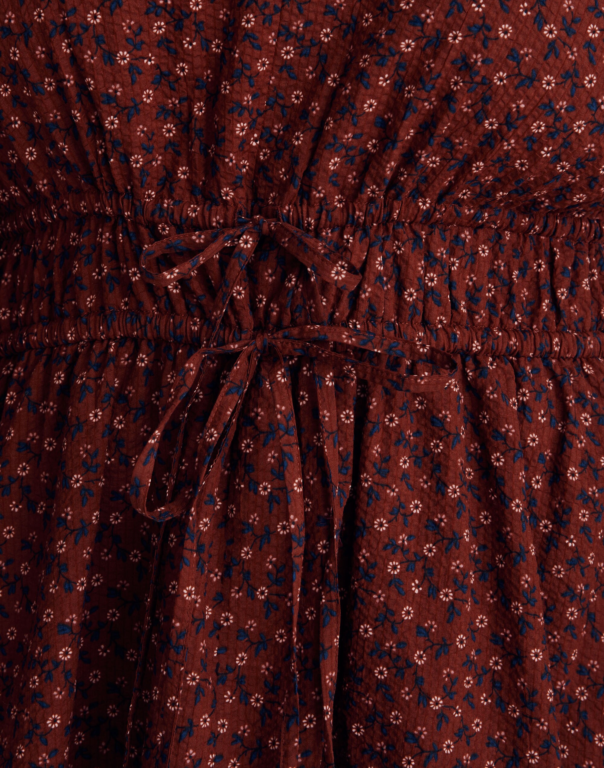 Plus Sophia Tie-Front Midi Dress in Teaberry Floral