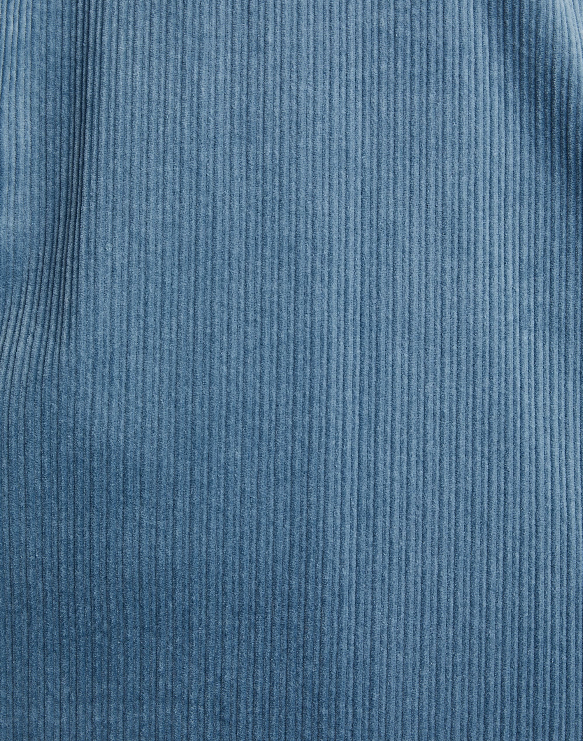 Plus Corduroy Long-Sleeve Mini Shirtdress