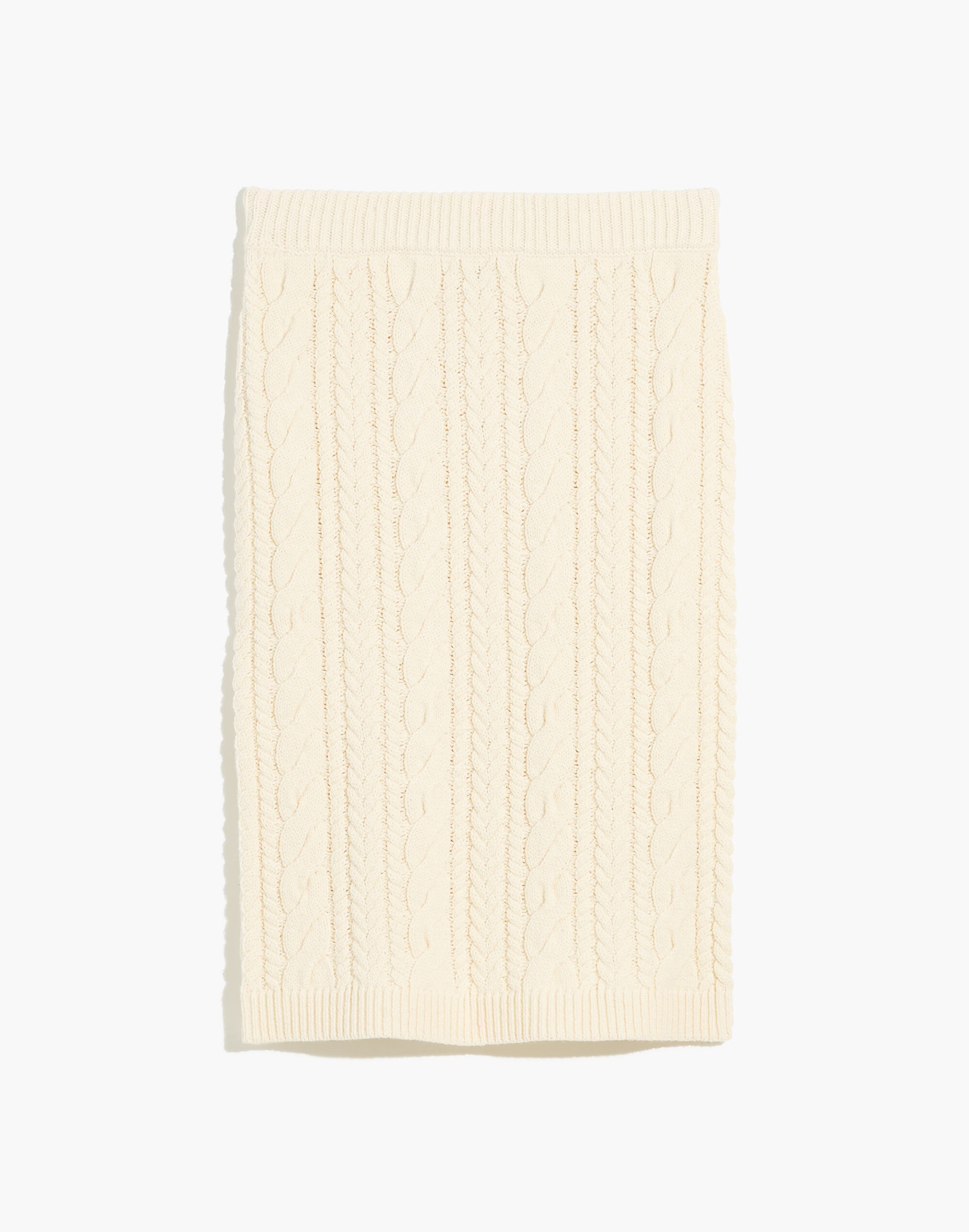 Plus Cable-Knit Midi Sweater Skirt