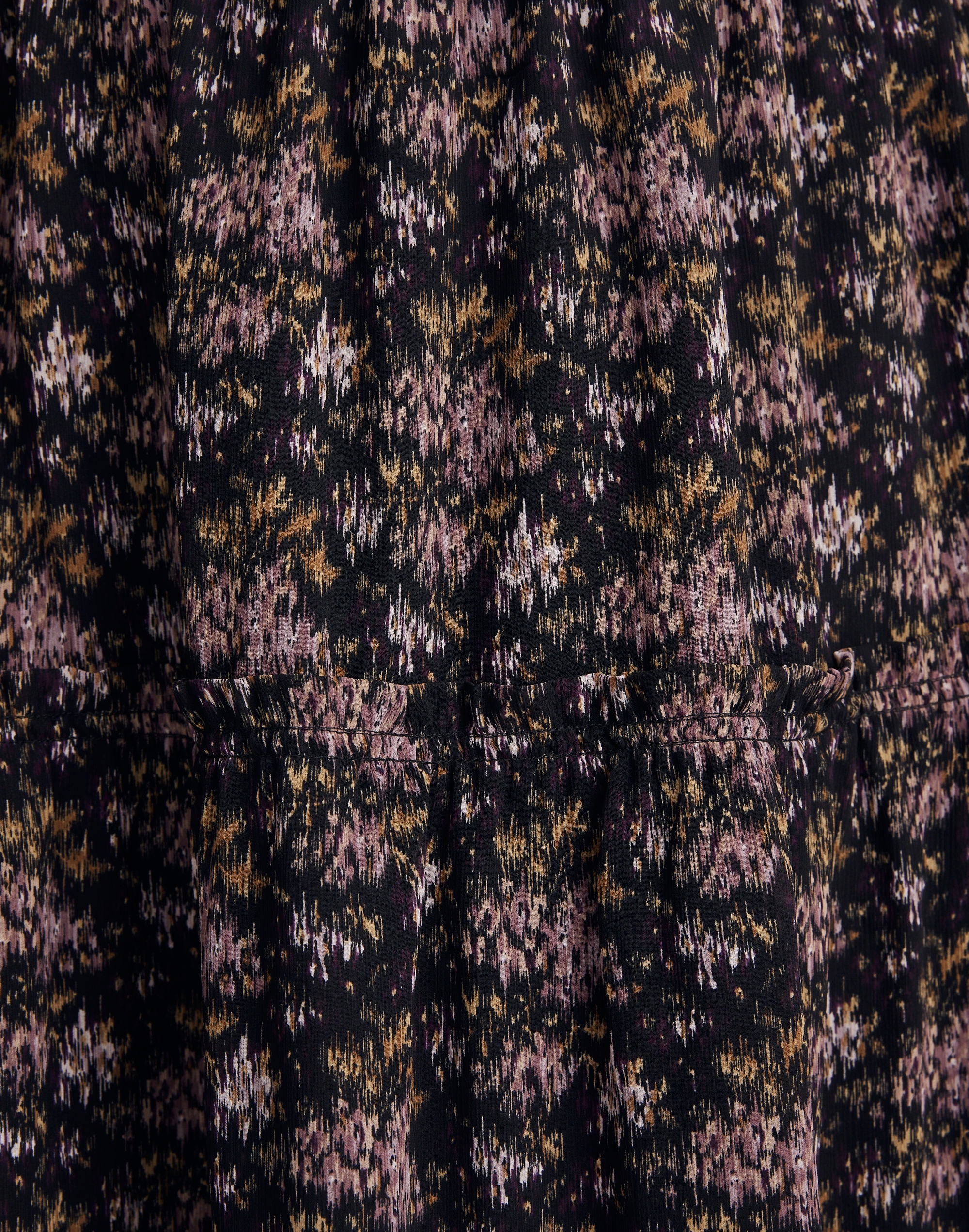 Plus Crinkle Georgette Tiered Maxi Skirt in Blurred Blooms