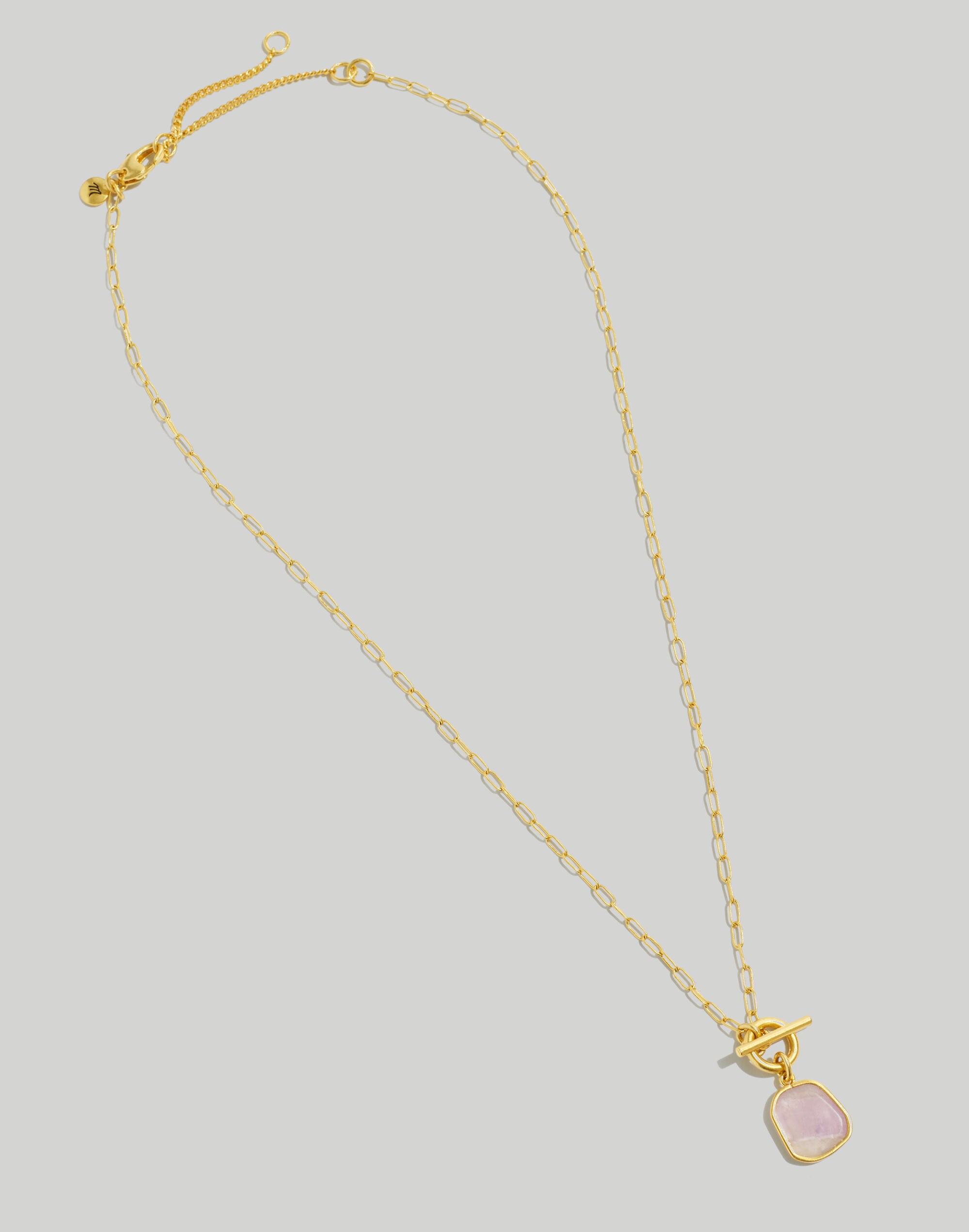 Stone Collection Paperclip Pendant Necklace