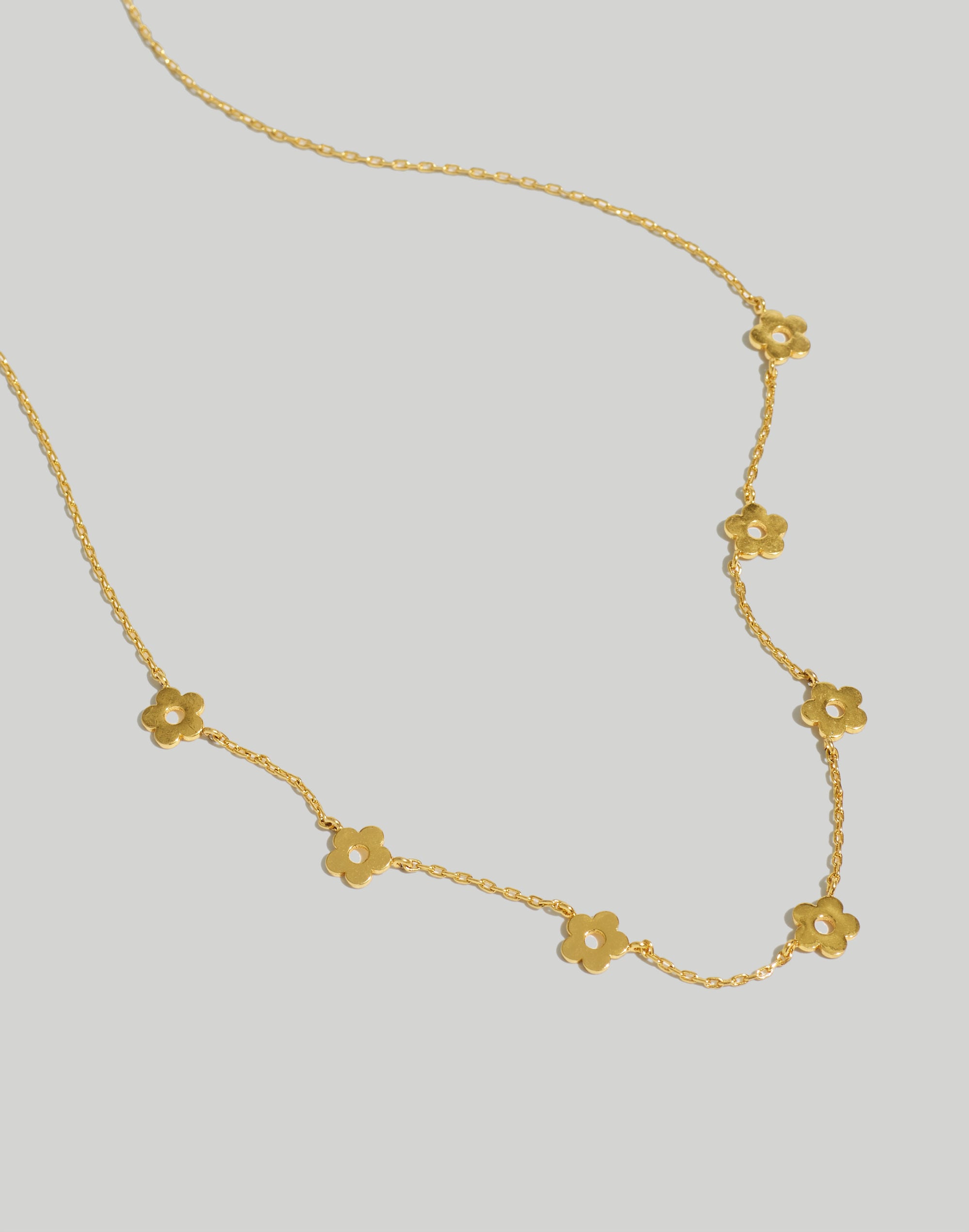 Retro Daisy Station Necklace