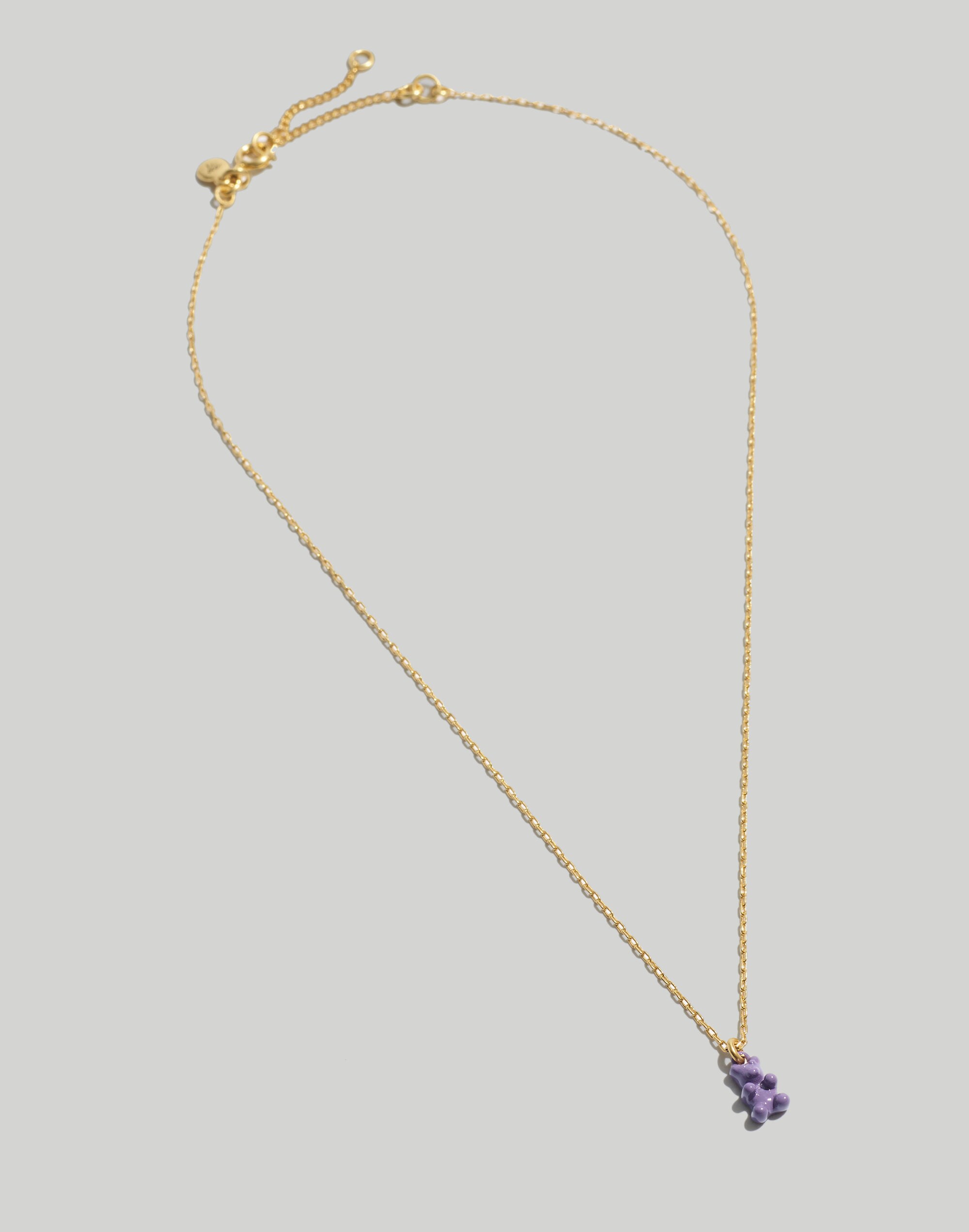 Enamel Gummy Bear Pendant Necklace