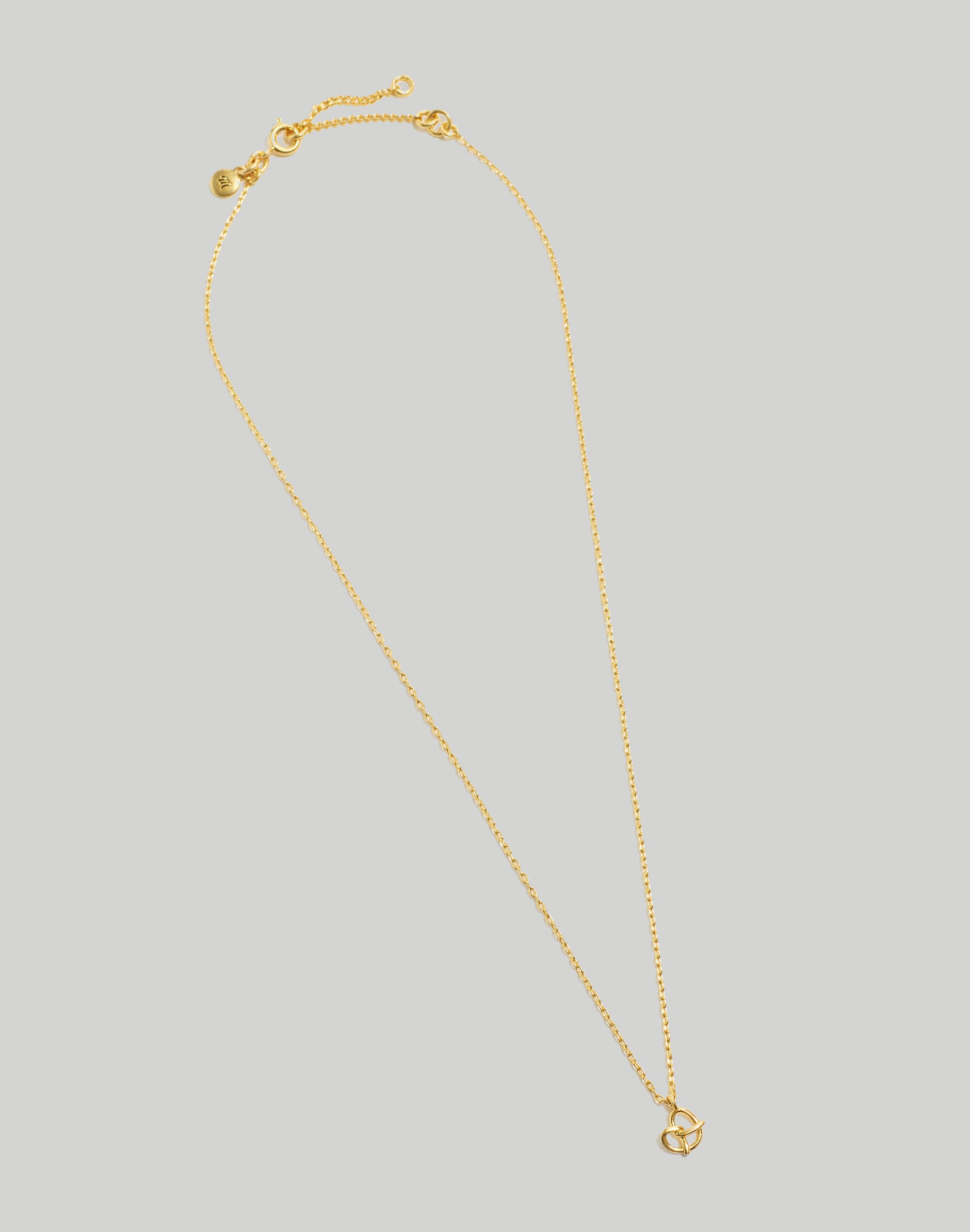 Pretzel Pendant Necklace