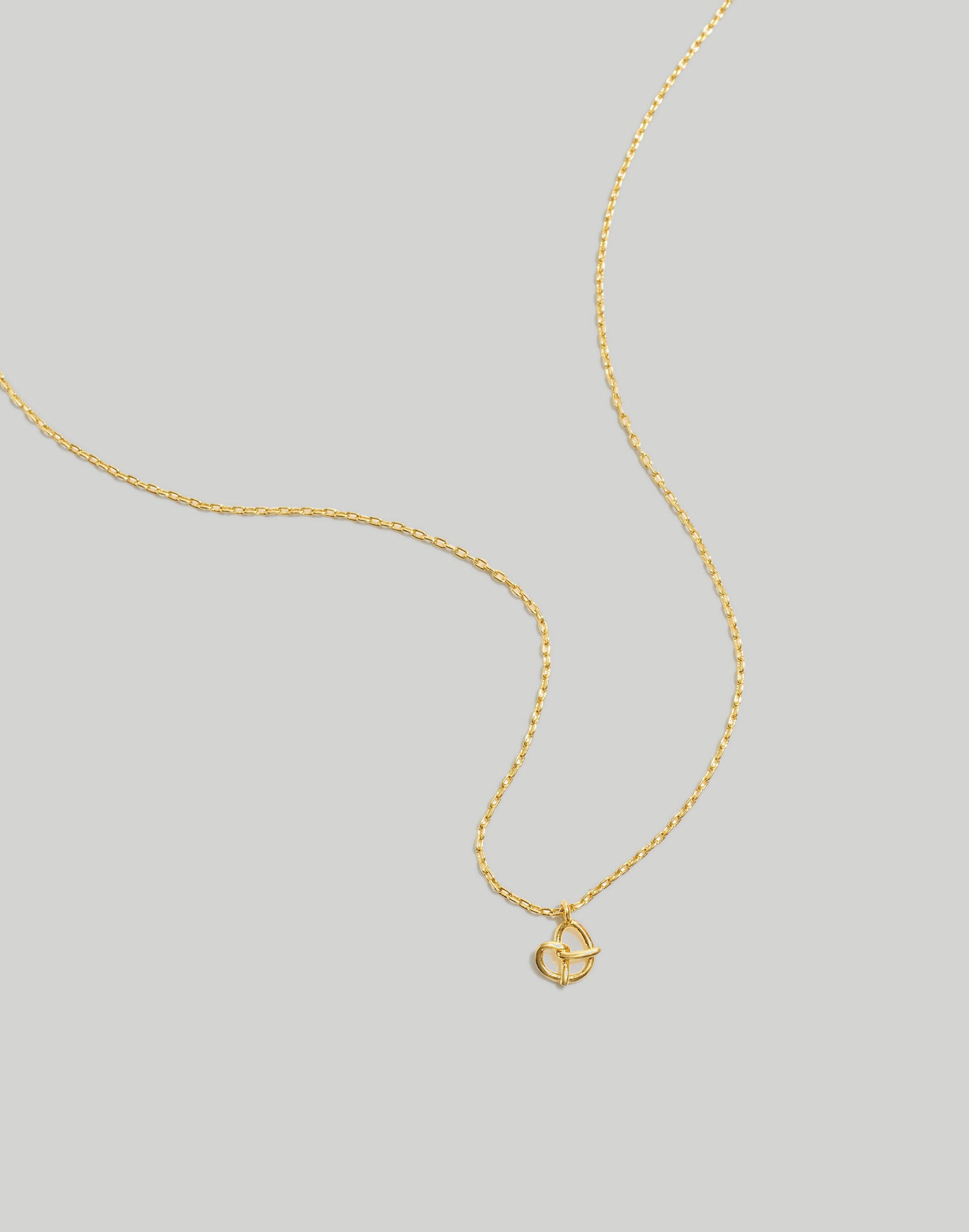 Pretzel Pendant Necklace