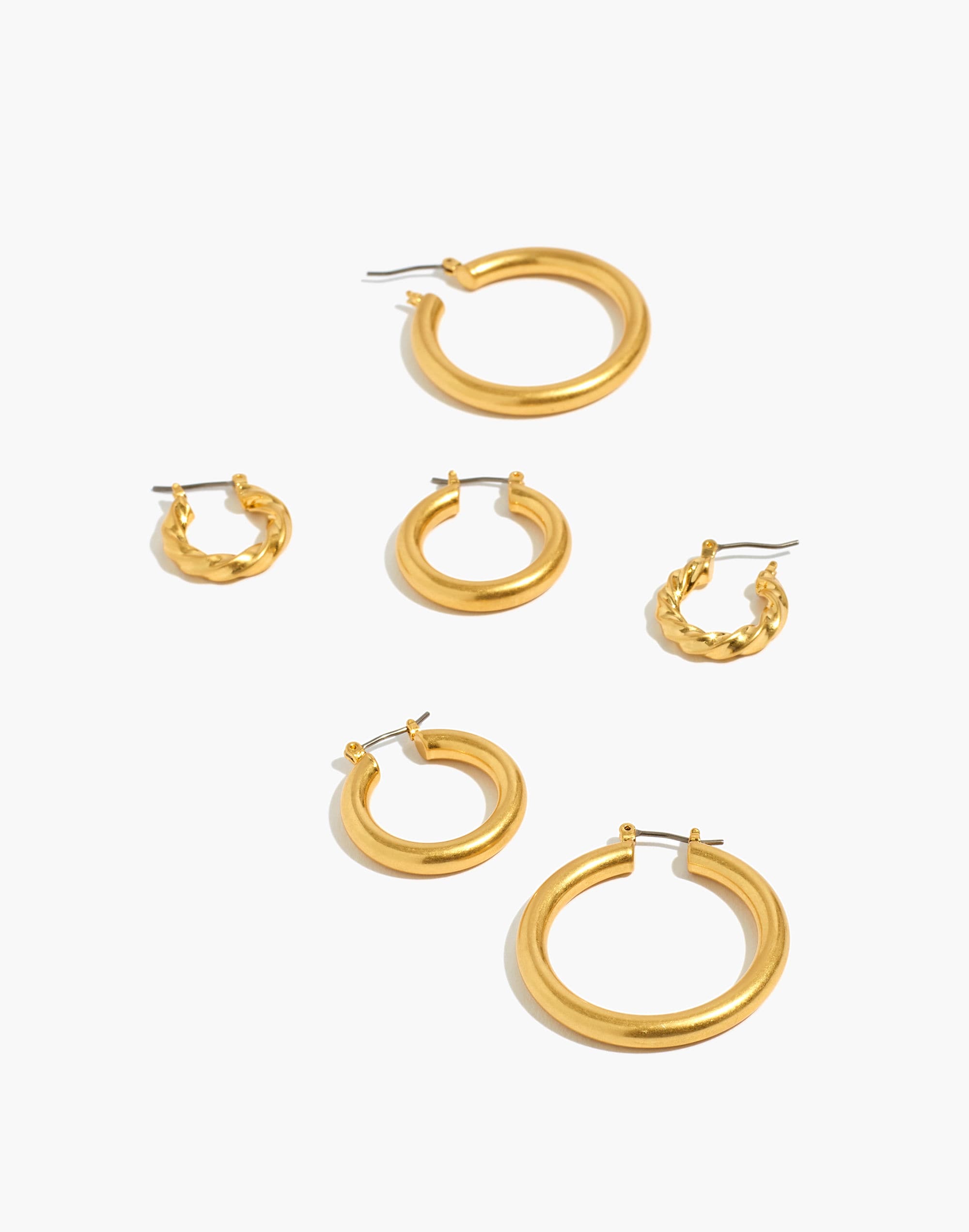 Three-Pack Hoop Earrings Gift Box