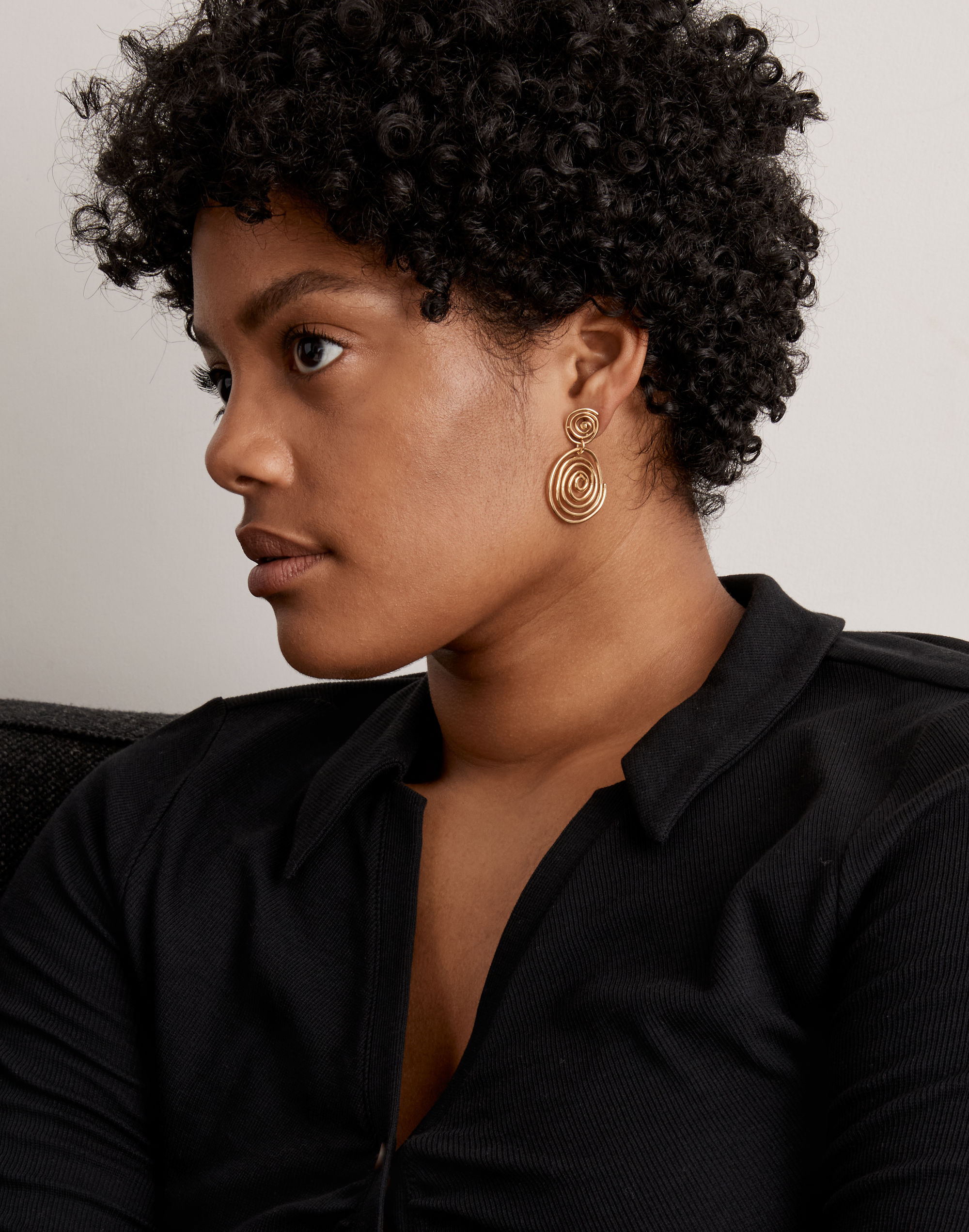 Spiral Statement Drop Earrings