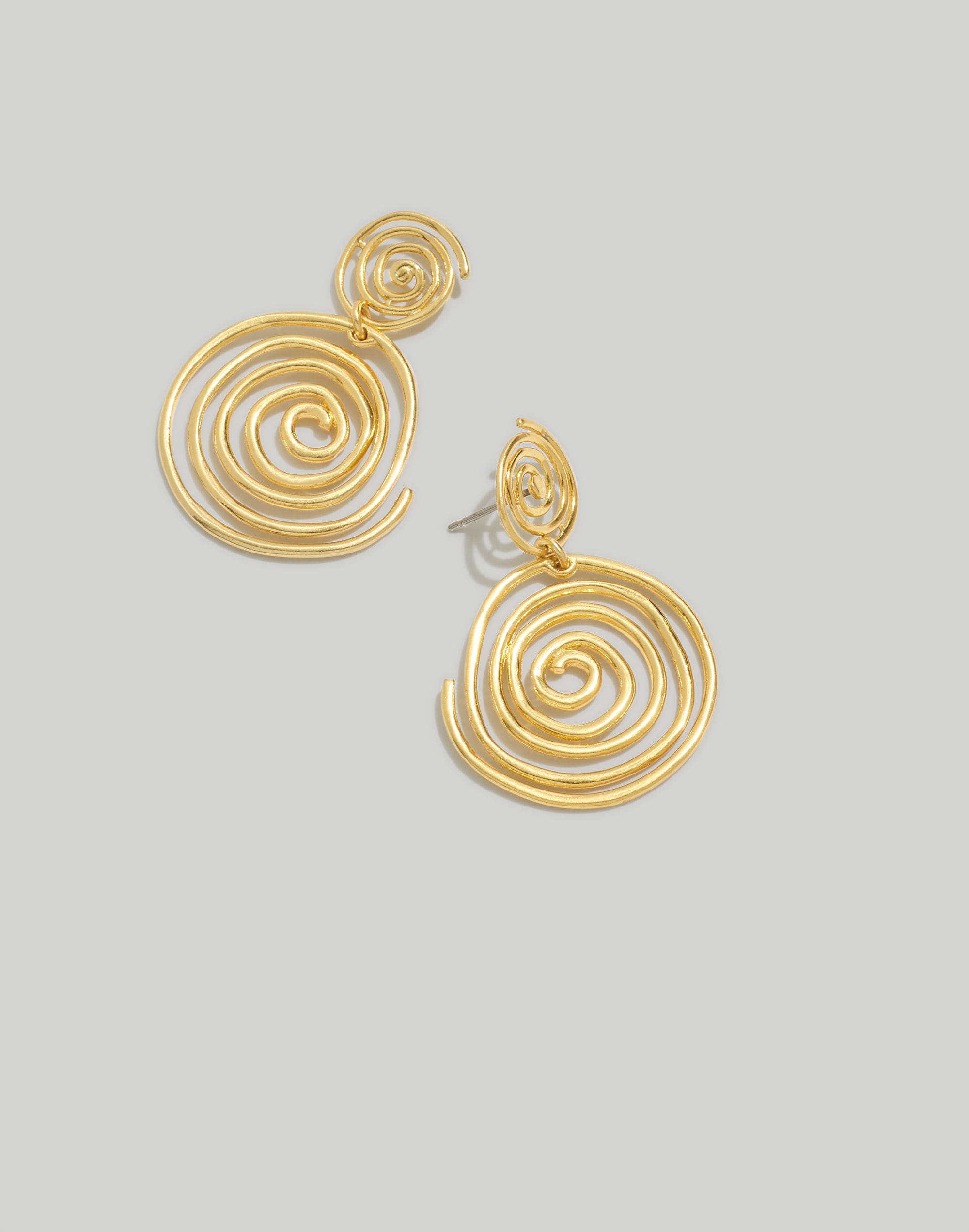 Spiral Statement Drop Earrings