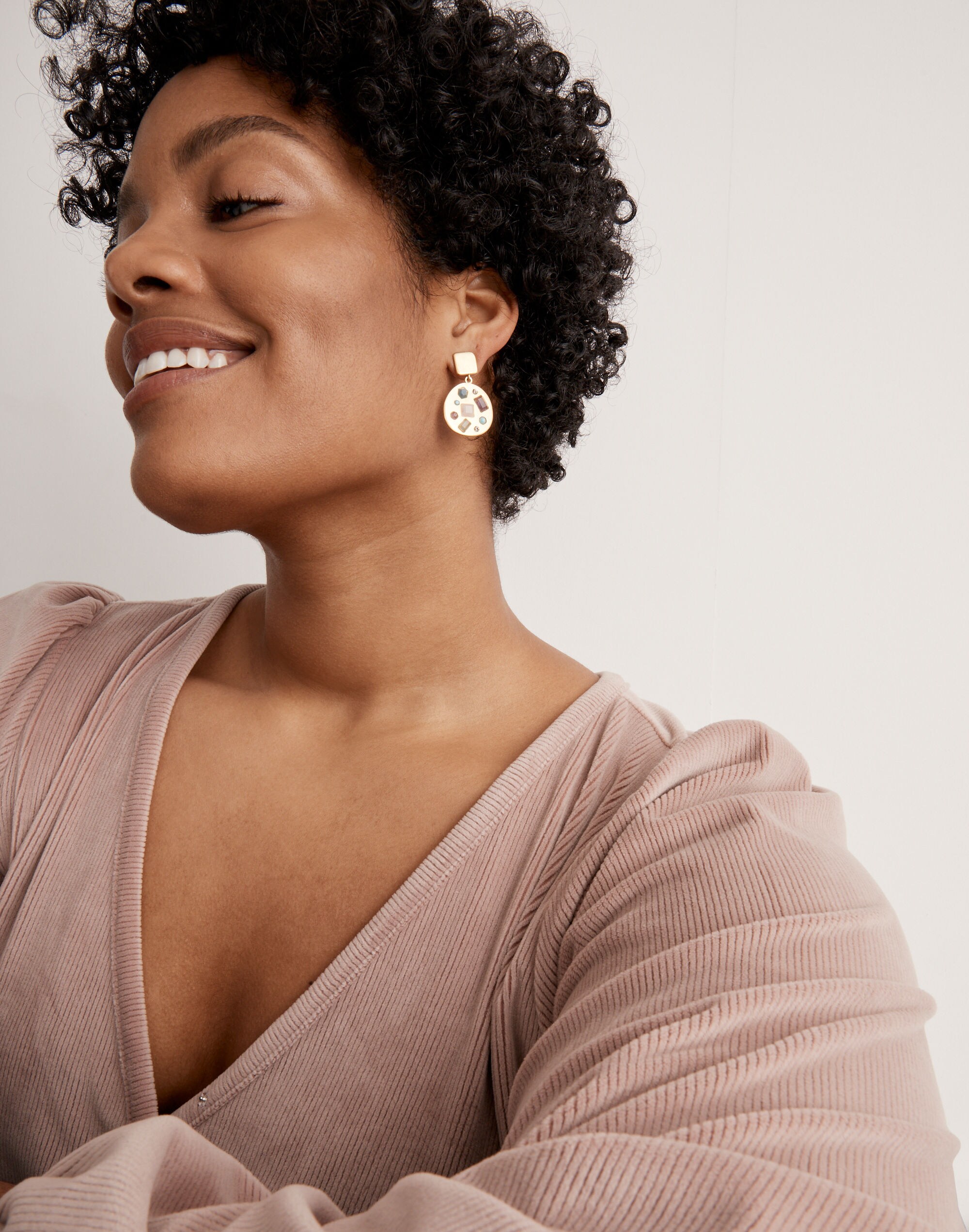 Semiprecious Statement Drop Earrings