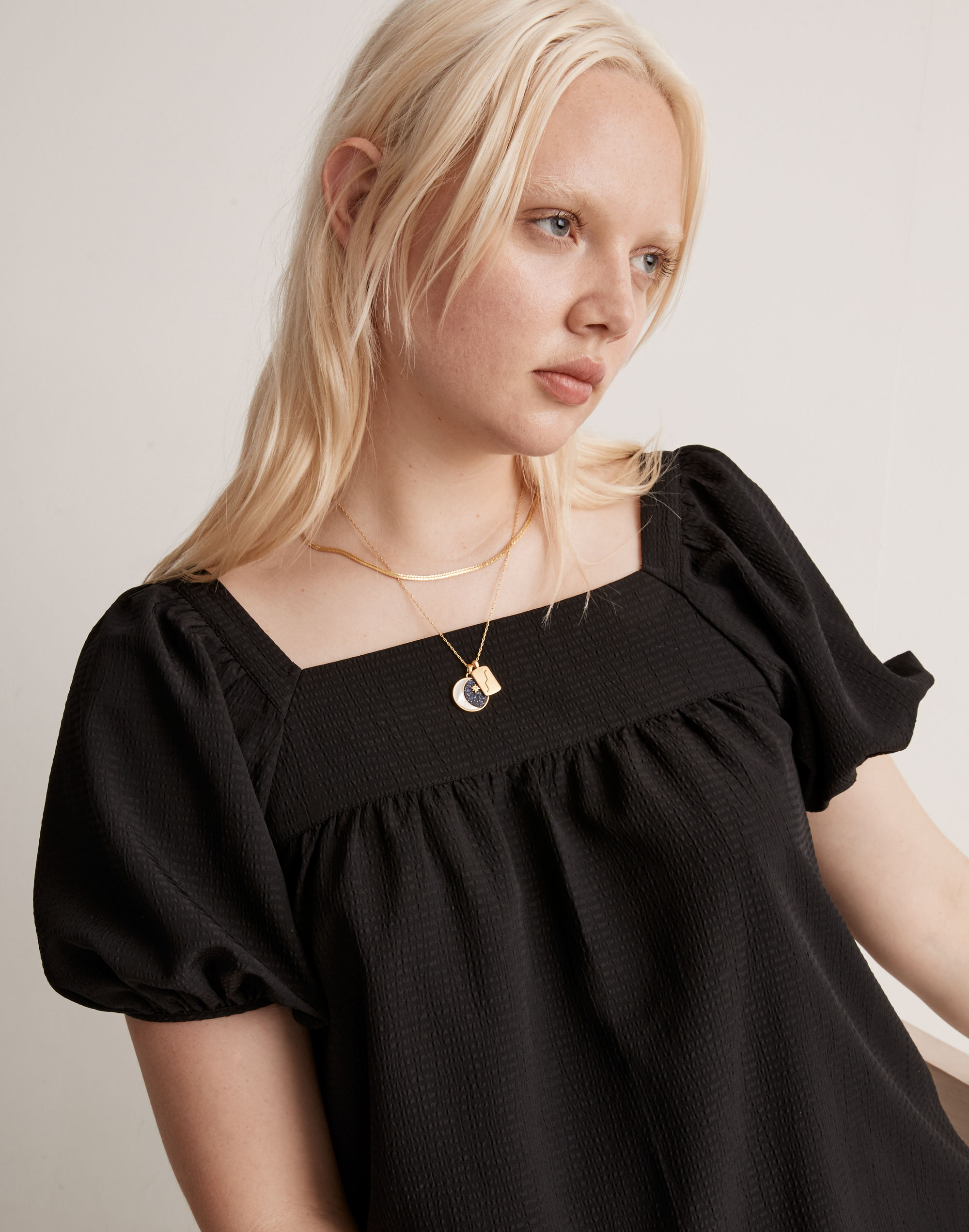 Two-Piece Etched Celestial Necklace Set