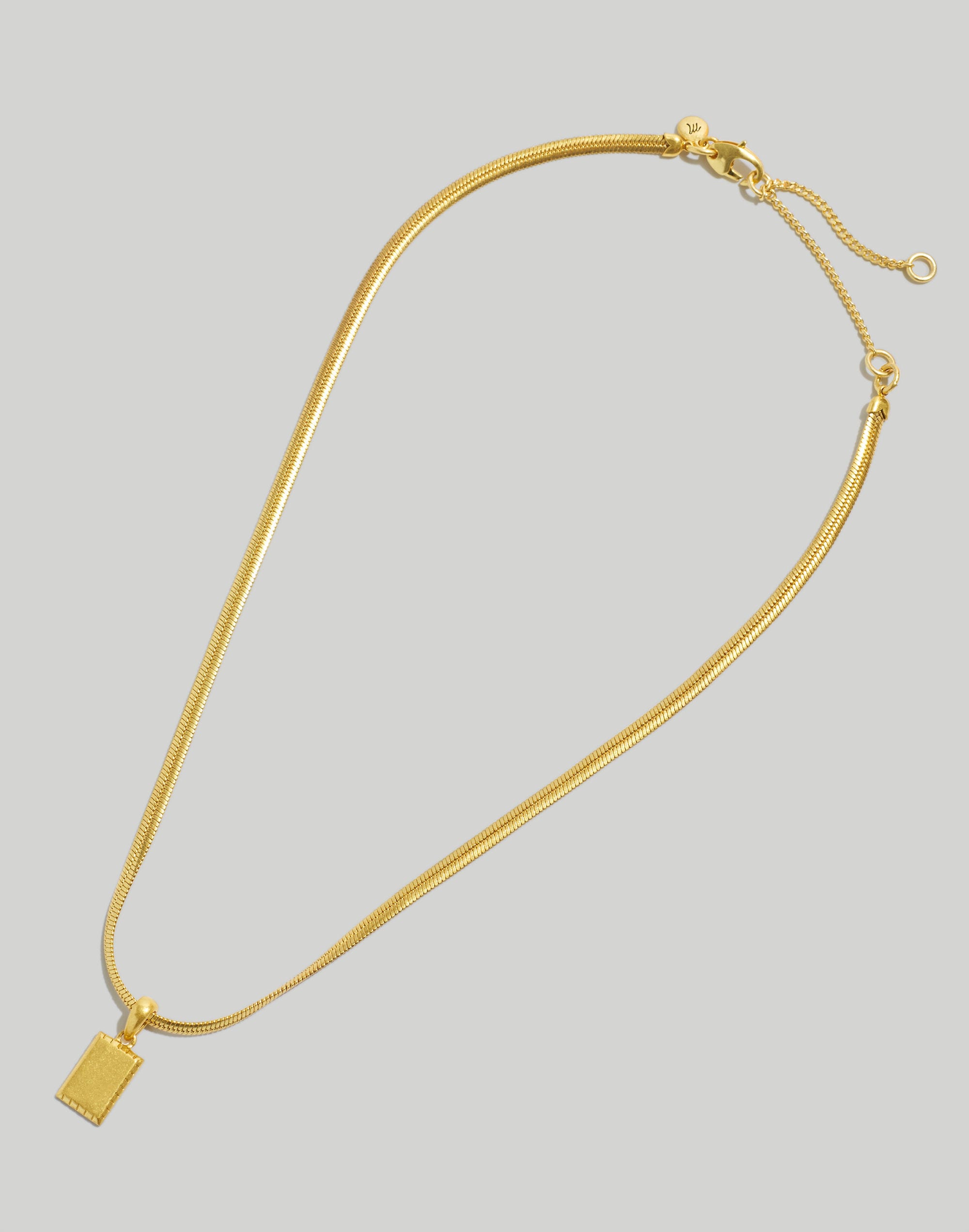 Chunky Herringbone Pendant Necklace