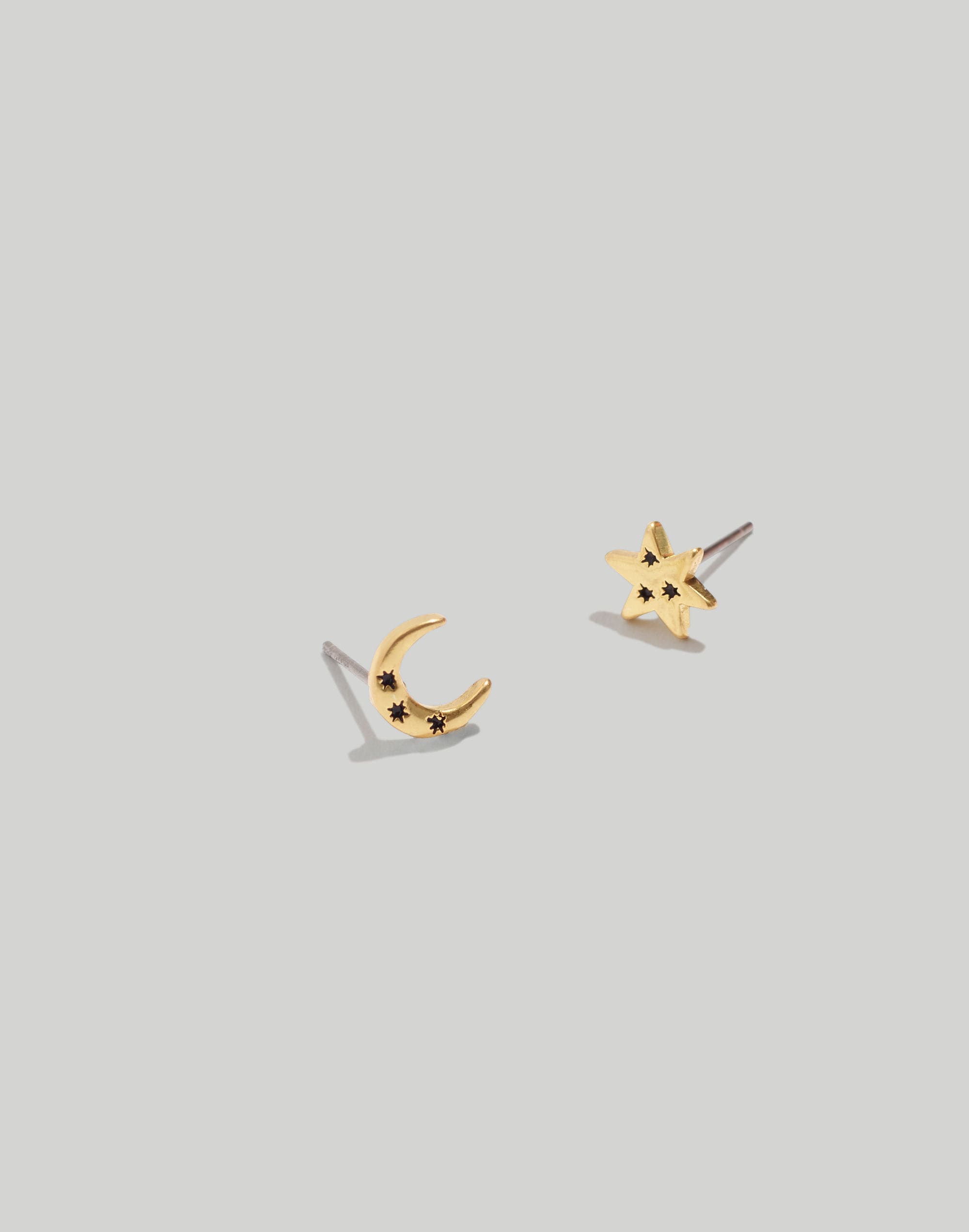 Etched Stars Stud Earrings