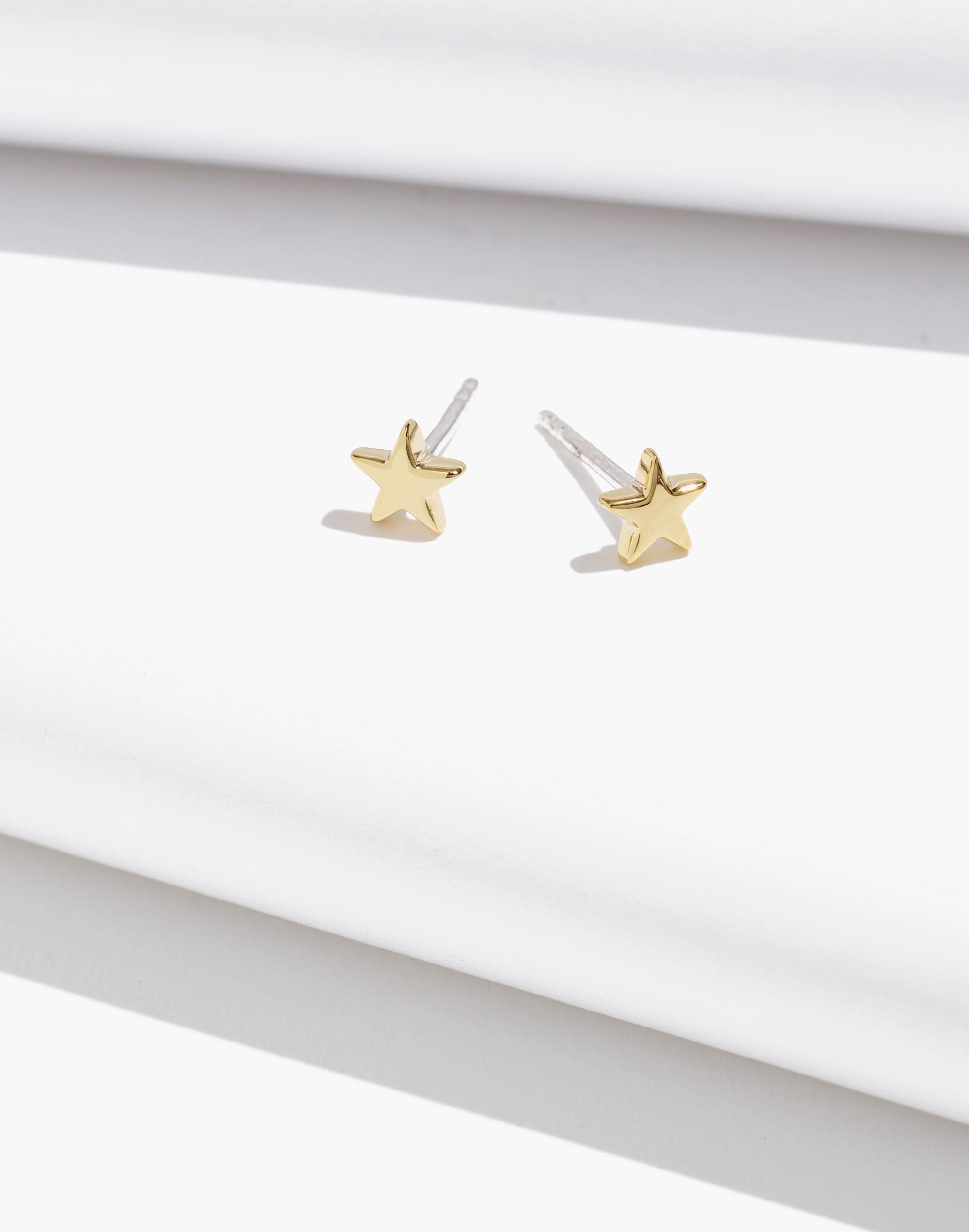 Delicate Collection Demi-Fine Gold Rush Star Stud Earrings