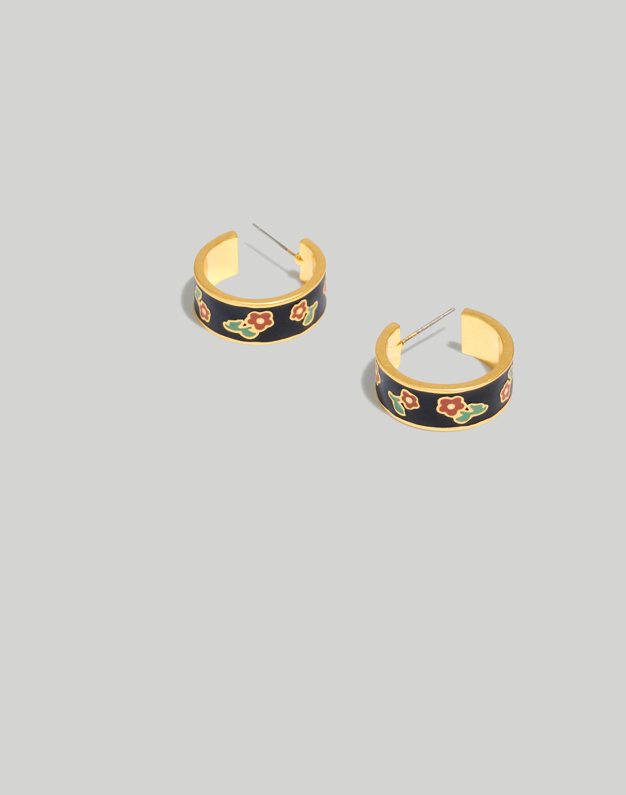 Enamel Small Hoop Earrings