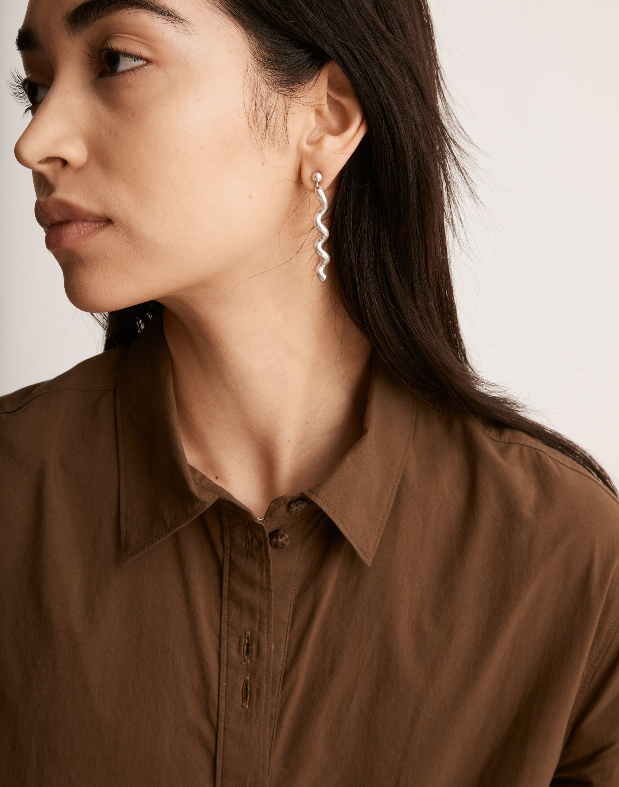 Spiral Statement Drop Earrings