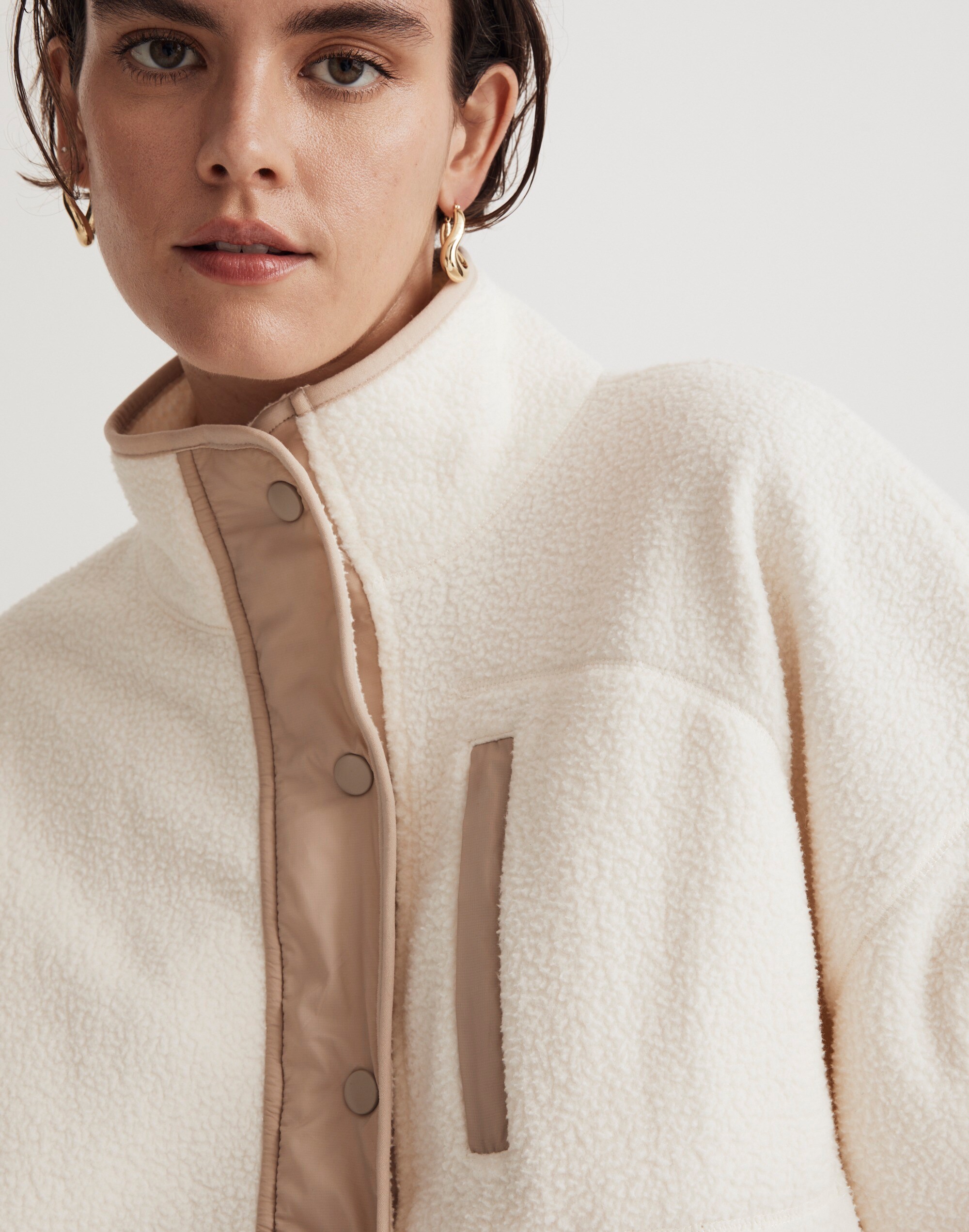 Re)sourced Sherpa Snap-Front Jacket | Madewell