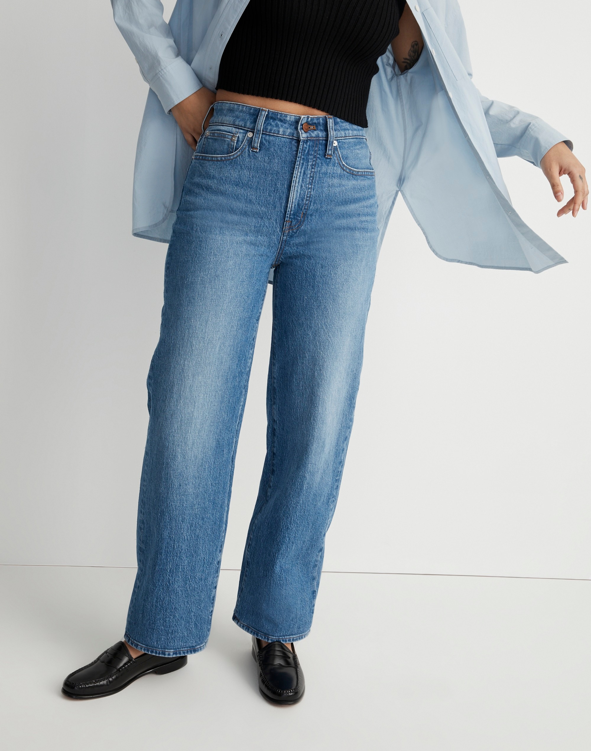The Curvy Perfect Vintage Wide-Leg Crop Jean