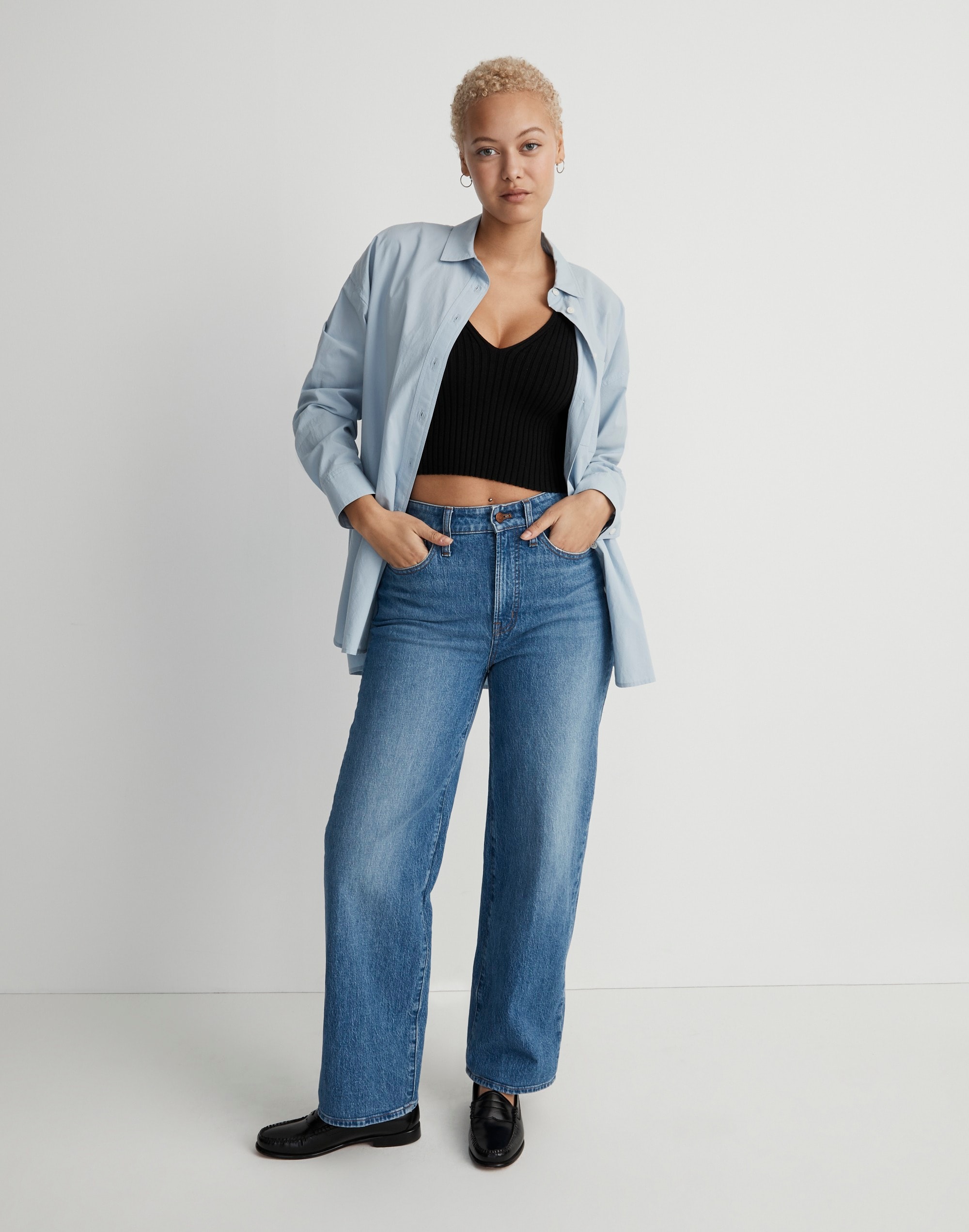 The Curvy Perfect Vintage Wide-Leg Crop Jean
