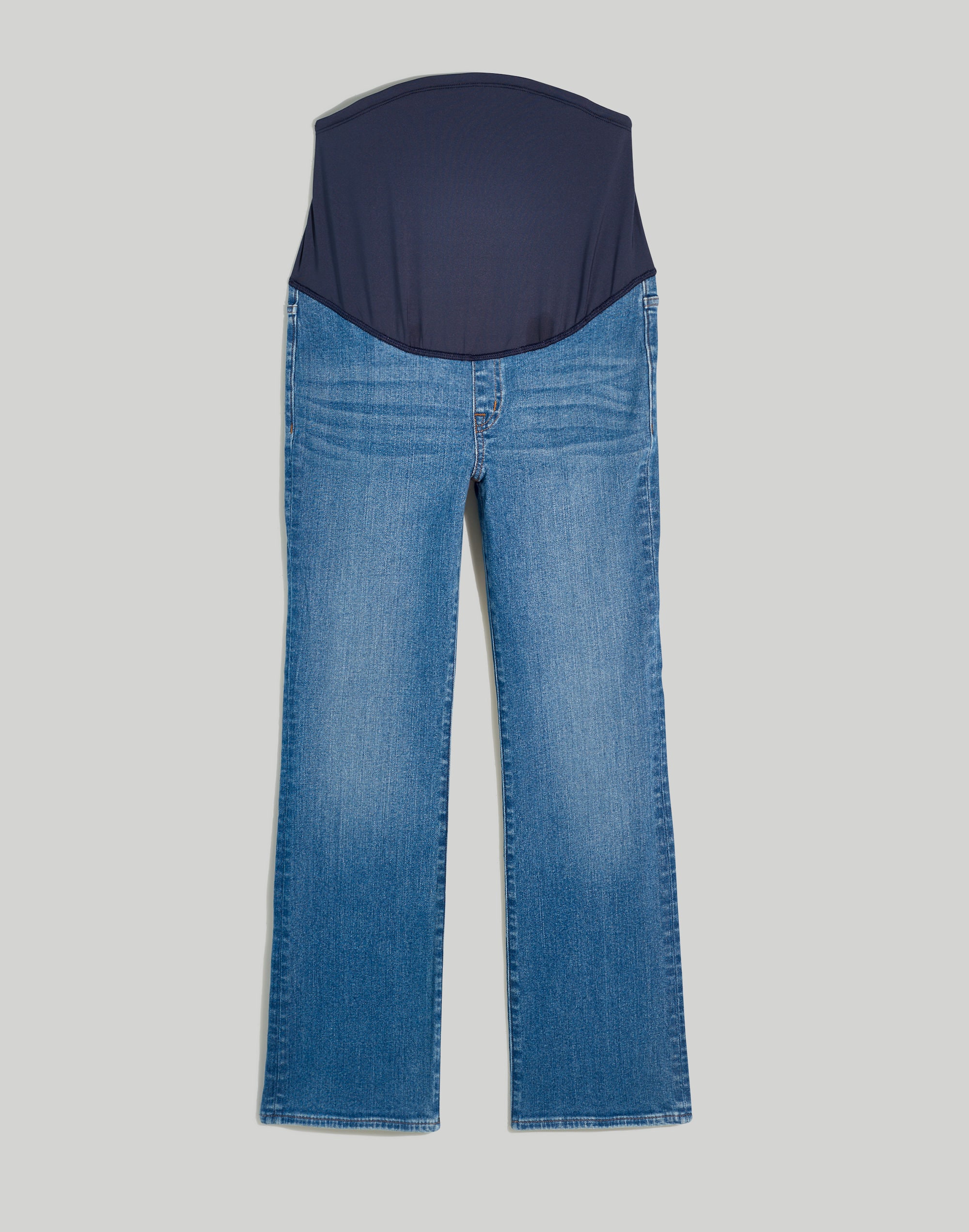 Maternity Over-the-Belly Kick Out Crop Jeans in Cherryville Wash
