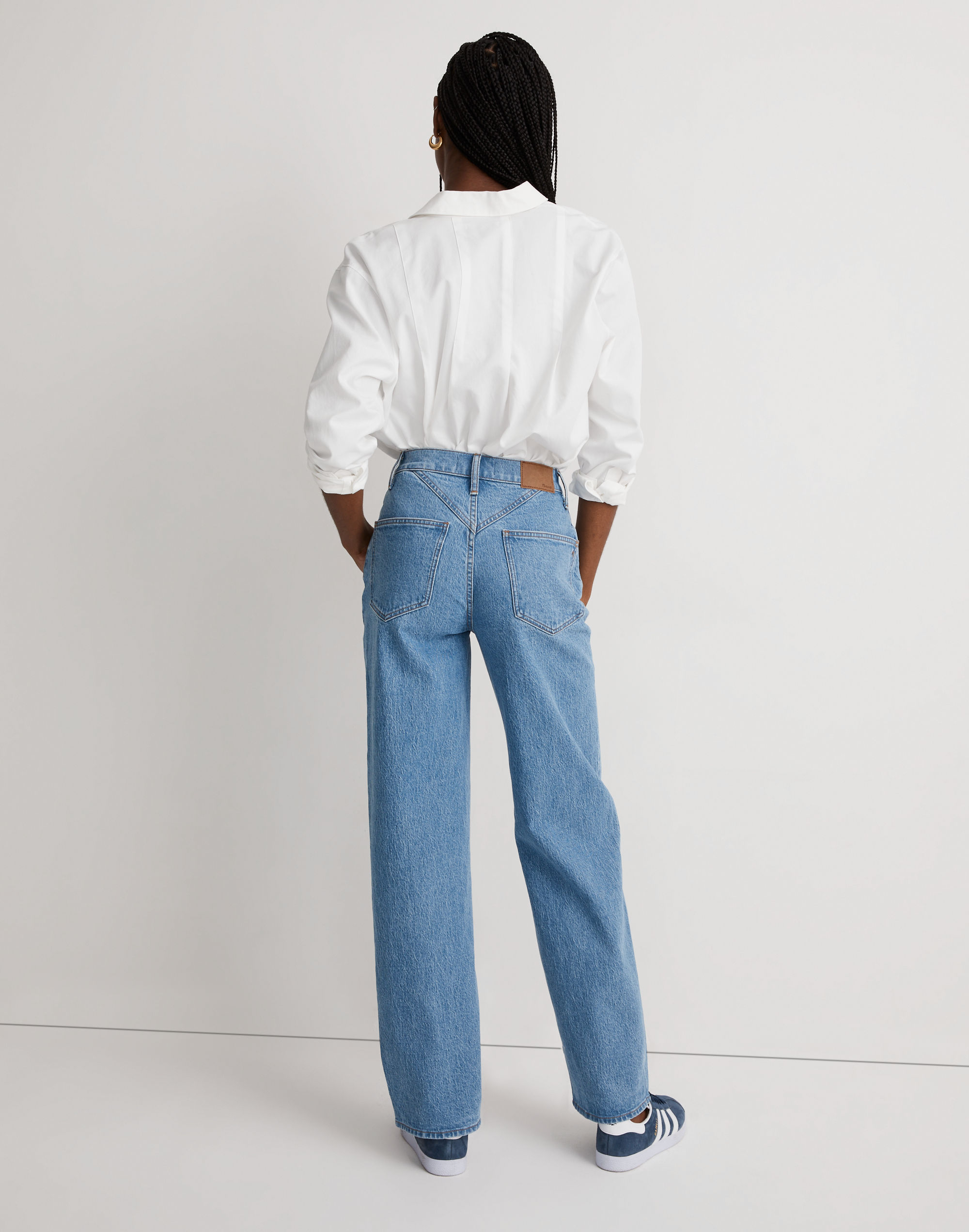 The Perfect Vintage Wide-Leg Jean in Harding Wash: Button-Fly Edition