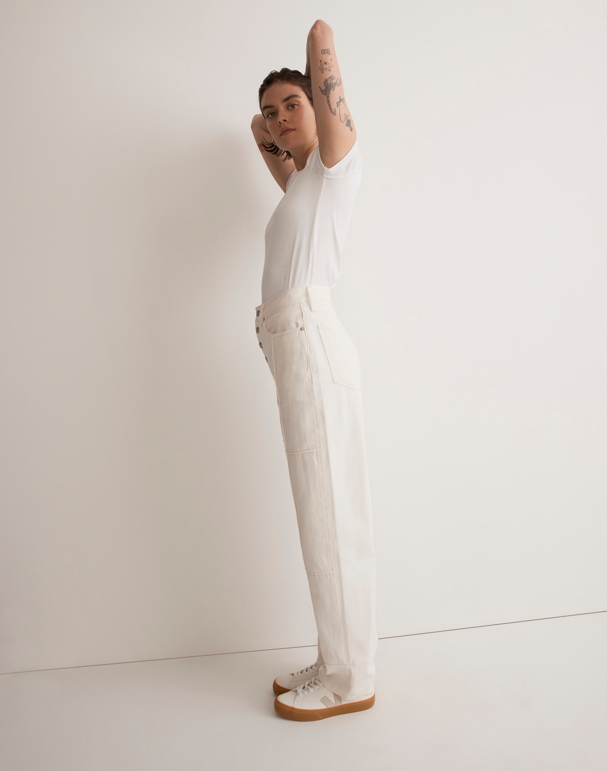 Baggy Straight Jeans in Vintage Canvas