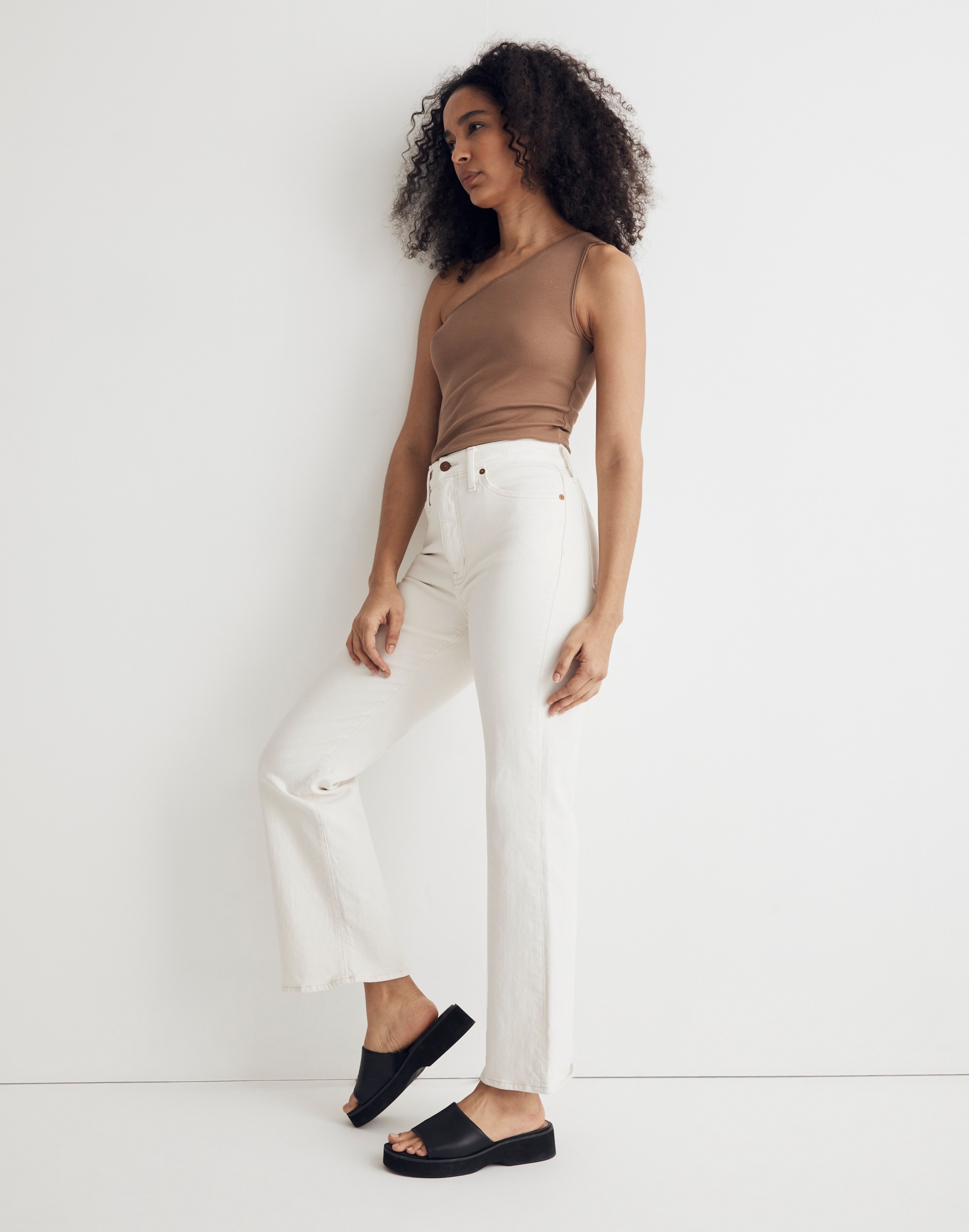 The Perfect Vintage Flare Crop Jean in Vintage Canvas