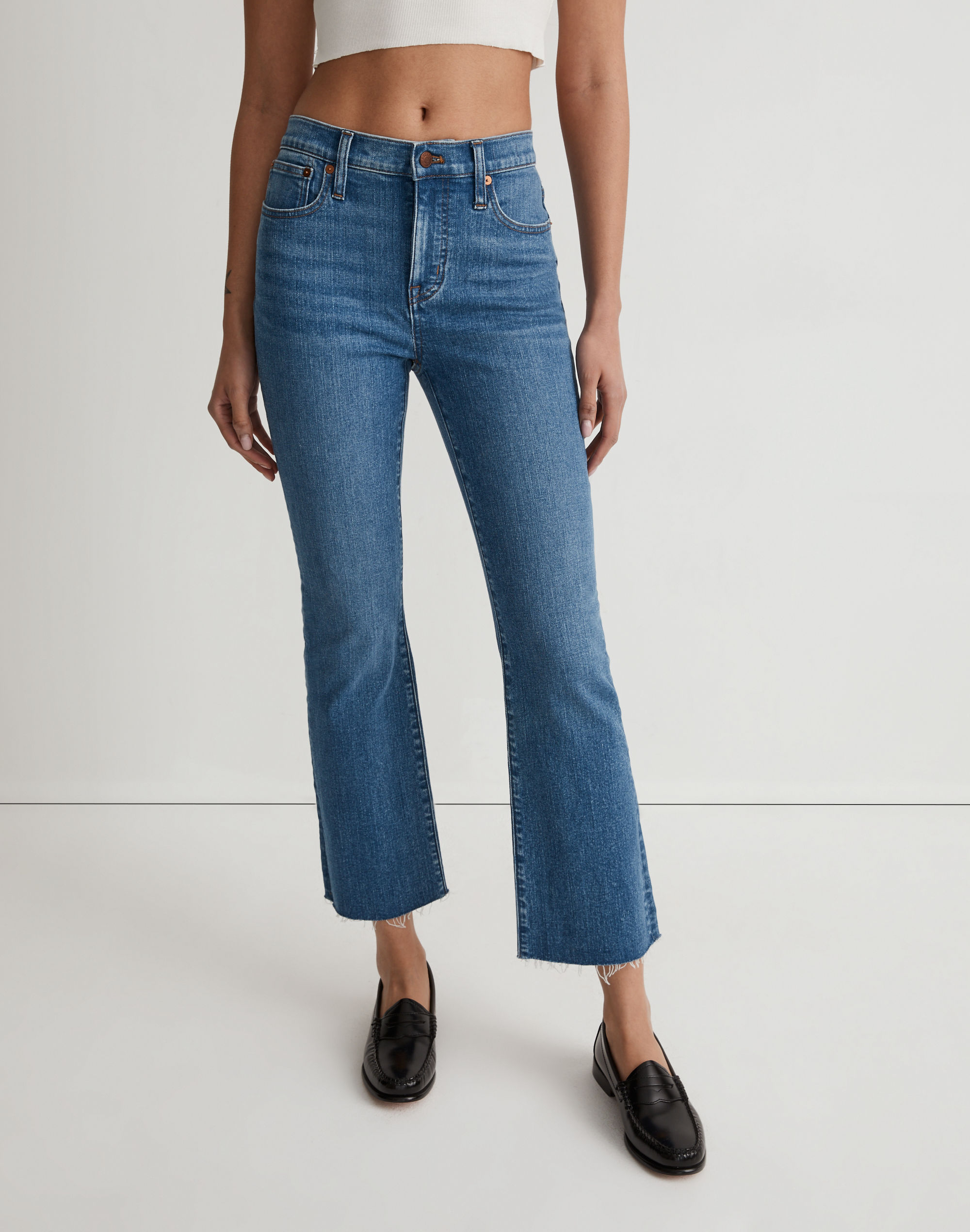 Taller Kick Out Crop Jeans Cherryville Wash: Raw-Hem Edition