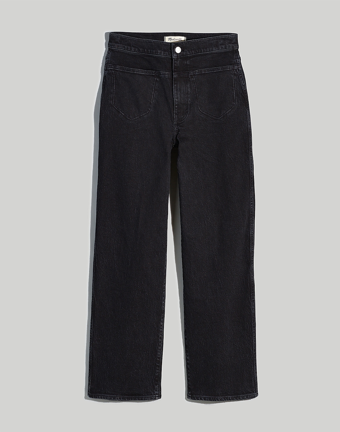 The Perfect Vintage Wide-Leg Crop Jean in Stone Black Wash