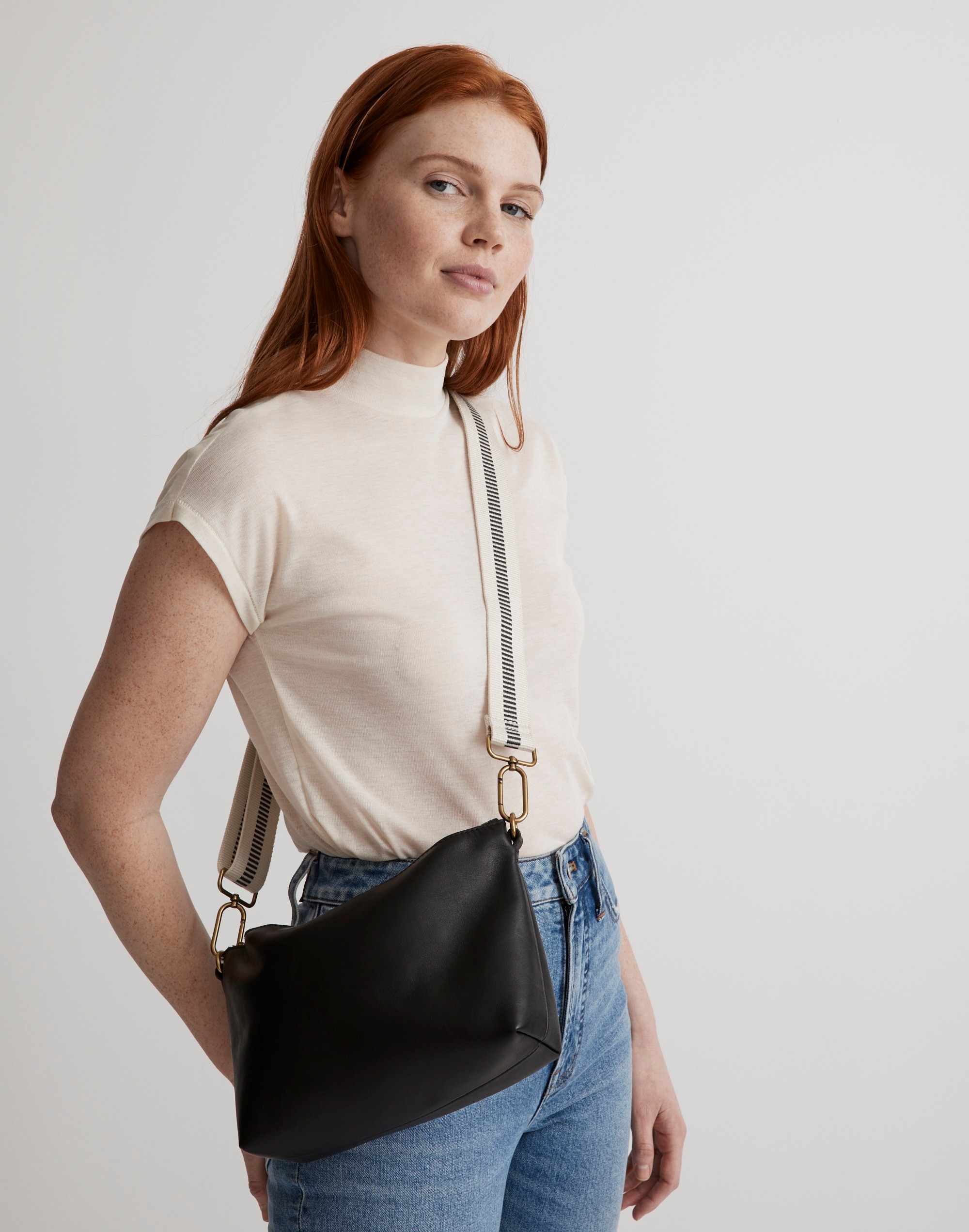 The Leather Carabiner Crossbody Sling Bag